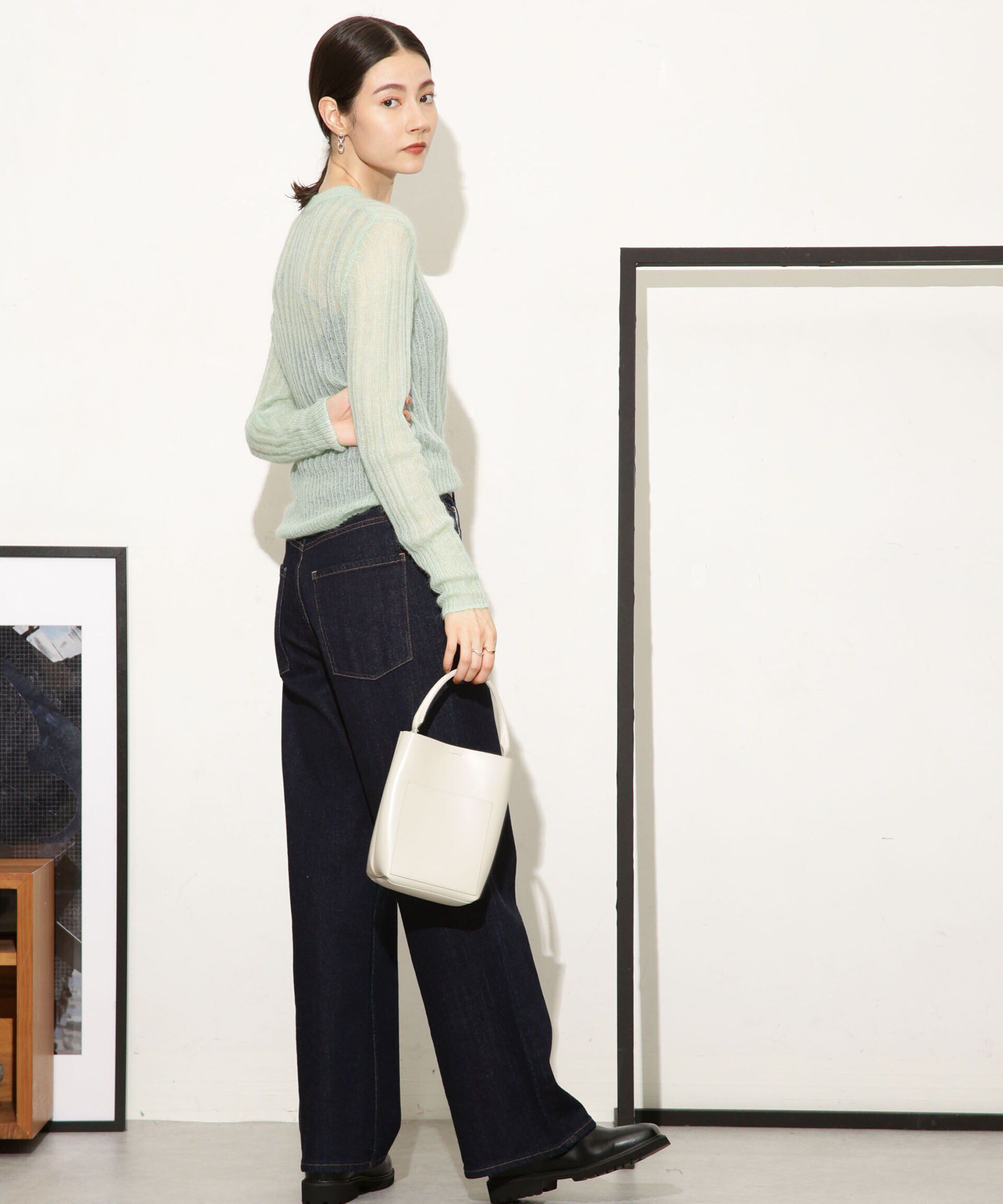 nano･universe「シアーモヘヤリブニットプルオーバー」|ニット・セーター|