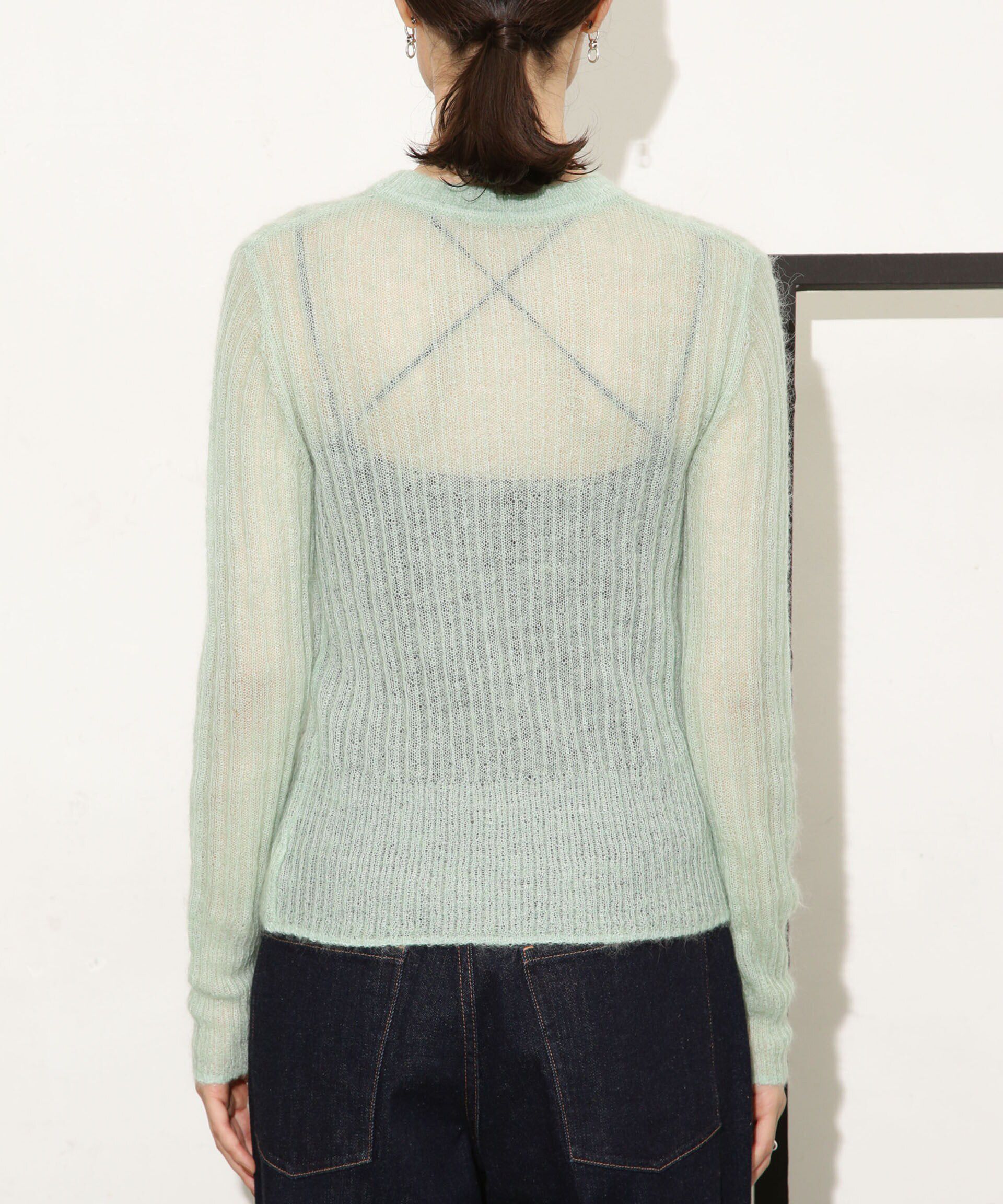 nano･universe「シアーモヘヤリブニットプルオーバー」|ニット・セーター|