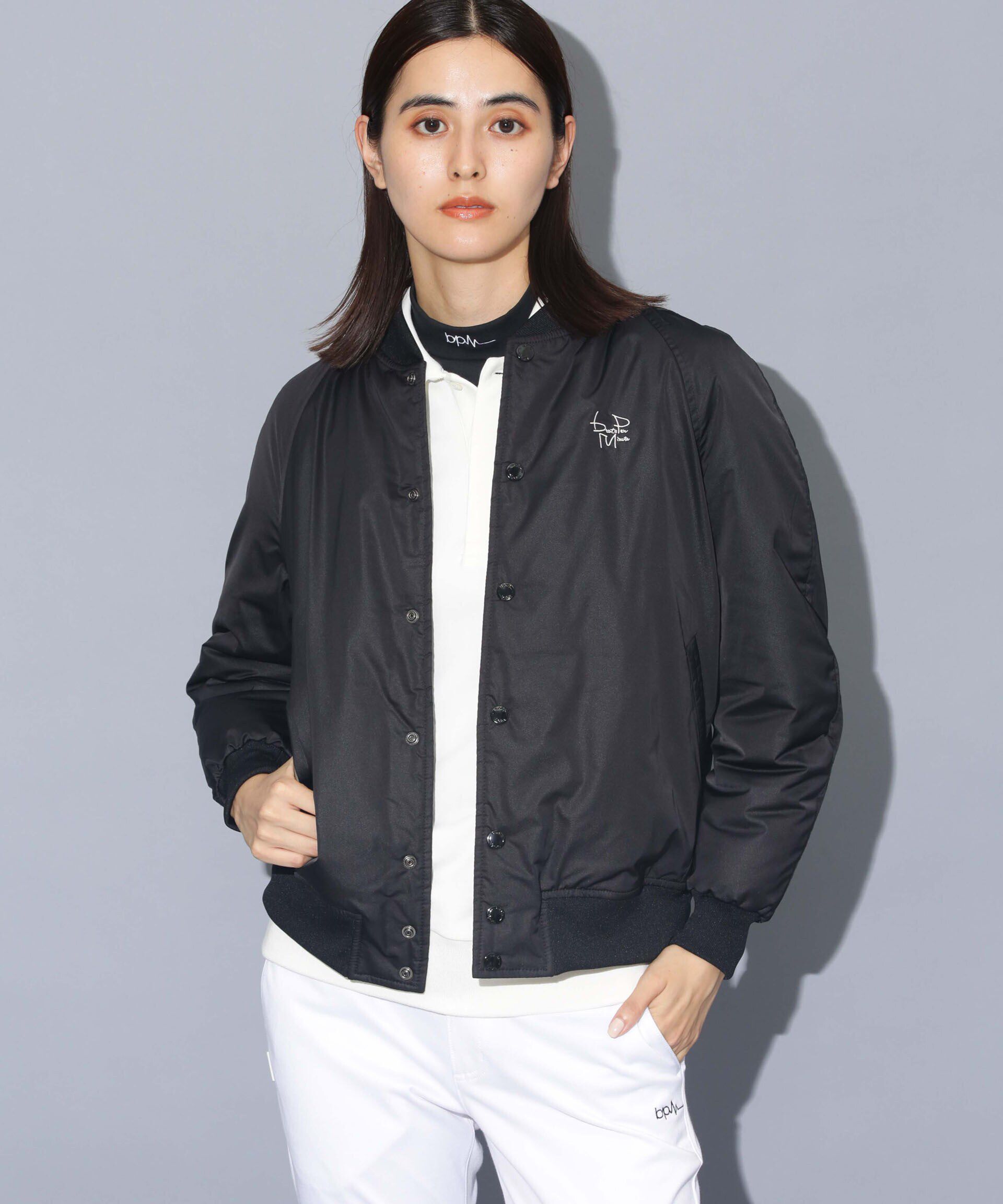 nano･universe「beats per minute/ナイロンサテンスタジャン」|ブルゾン・スタジャン|