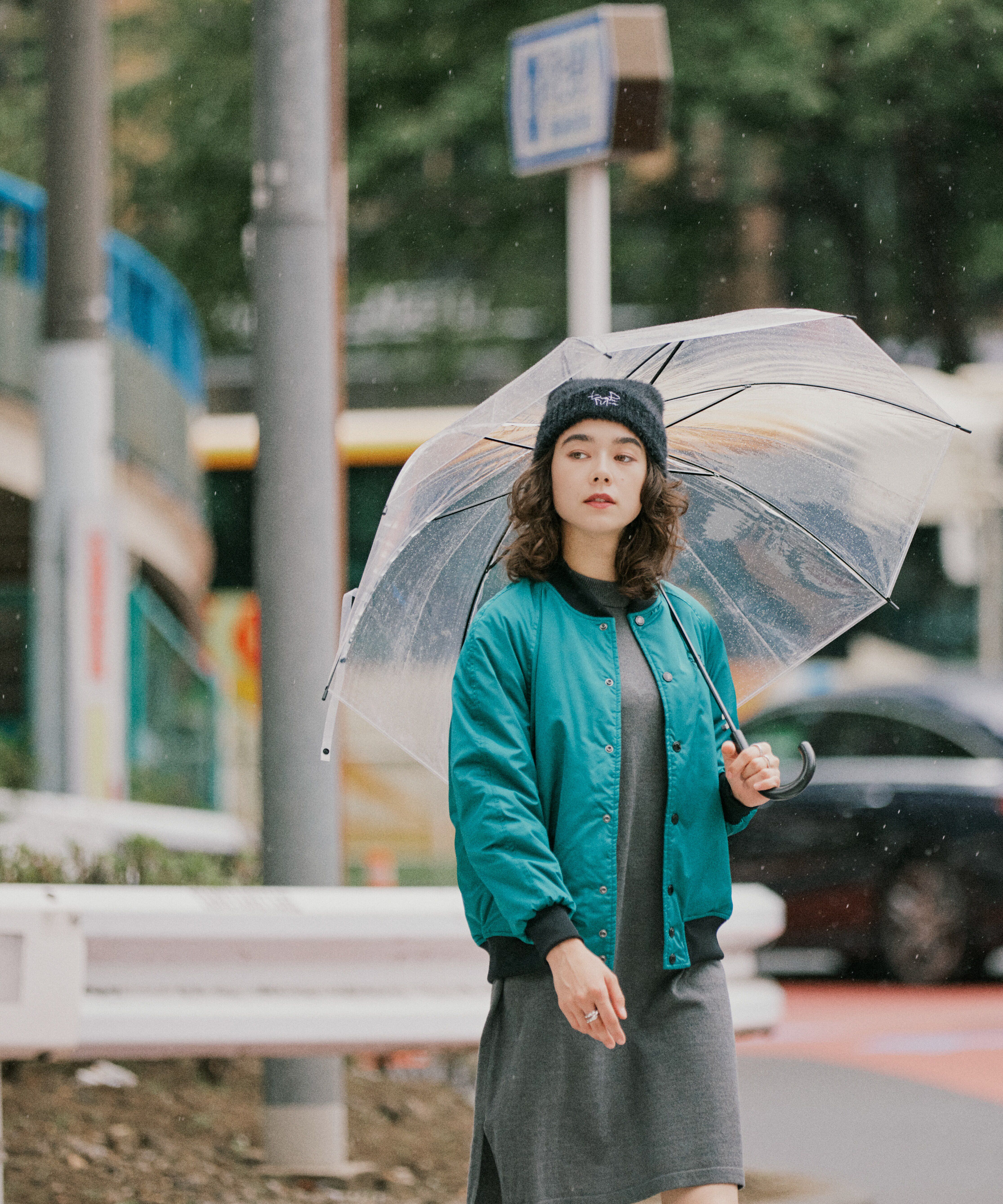 nano･universe「beats per minute/ナイロンサテンスタジャン」|ブルゾン・スタジャン|