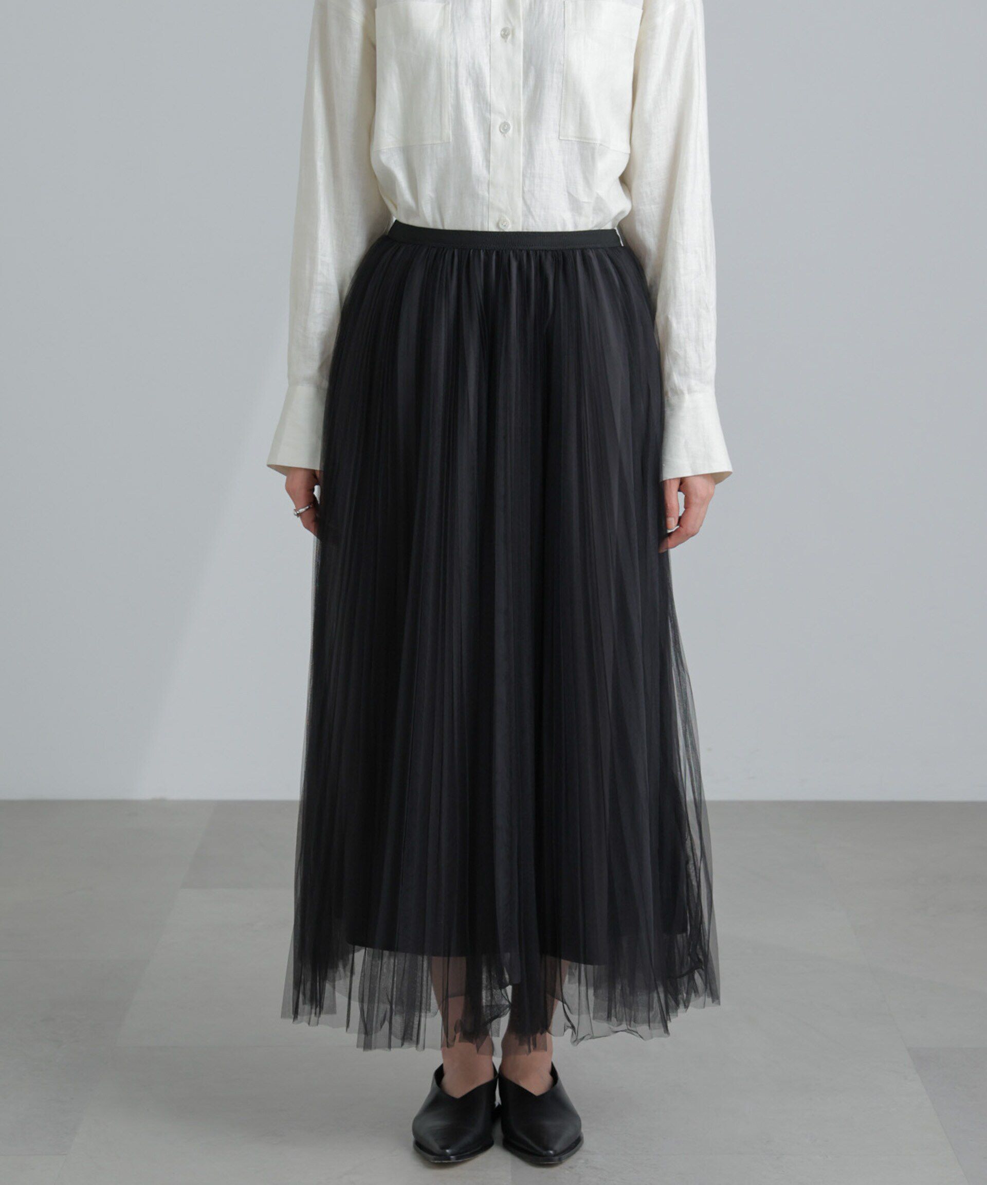 nano･universe「プリーツチュールスカート」|スカート|