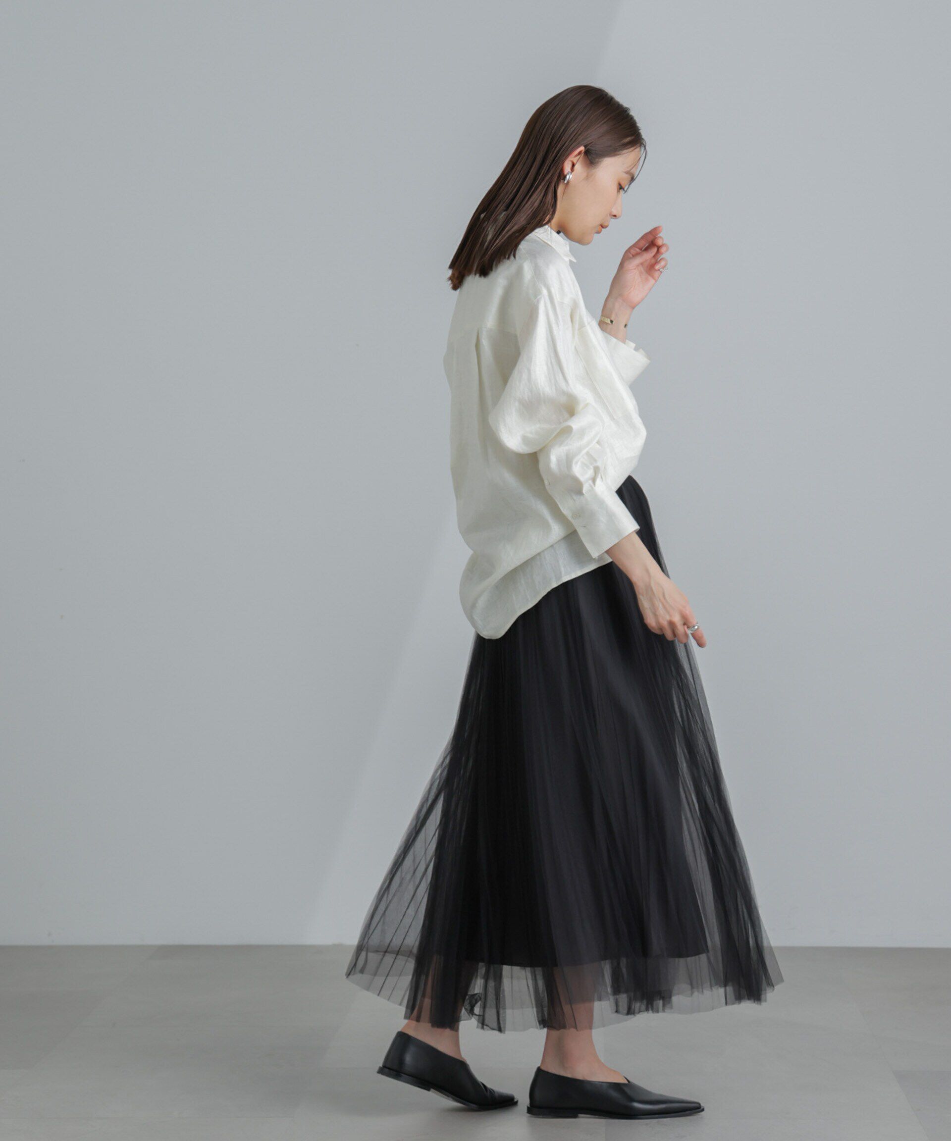 nano･universe「プリーツチュールスカート」|スカート|