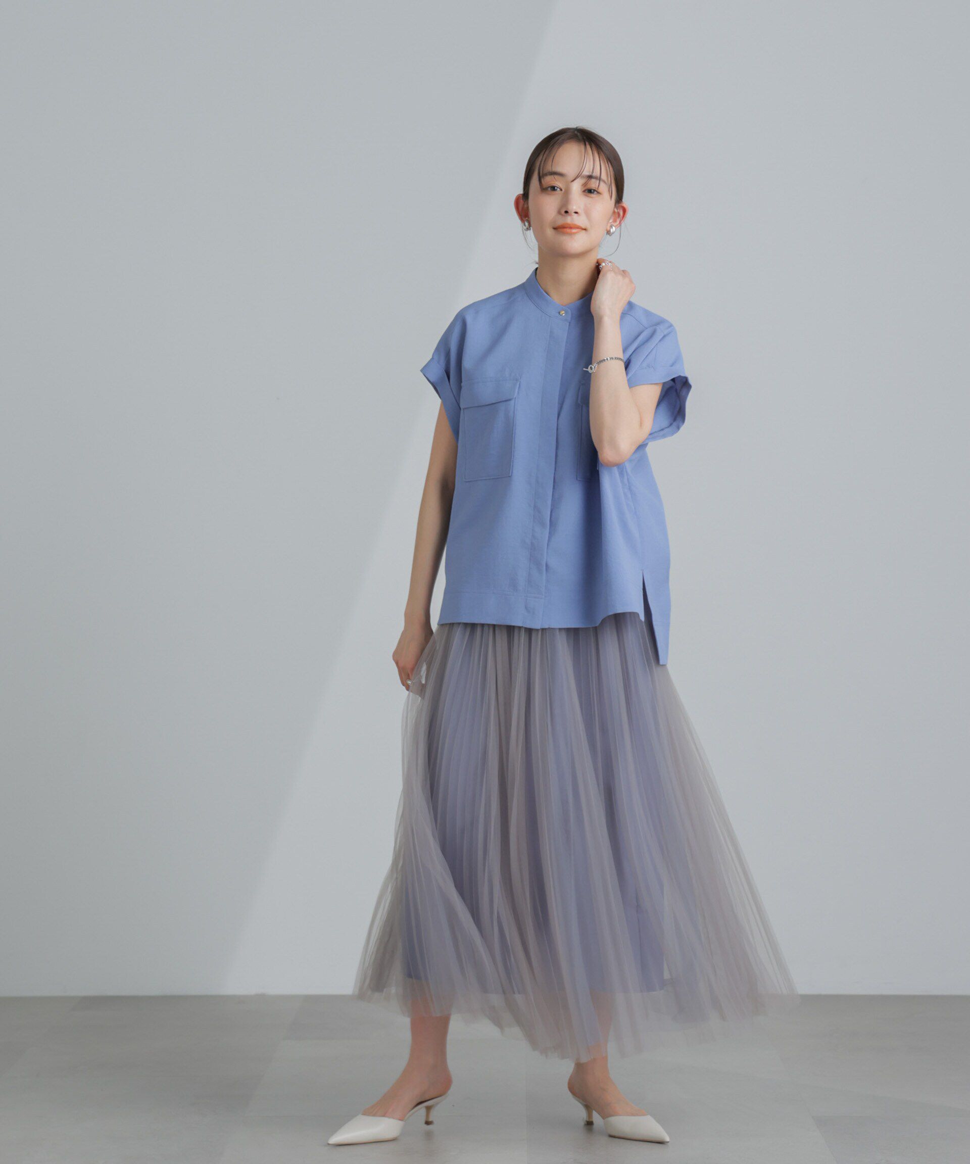 nano･universe「プリーツチュールスカート」|スカート|