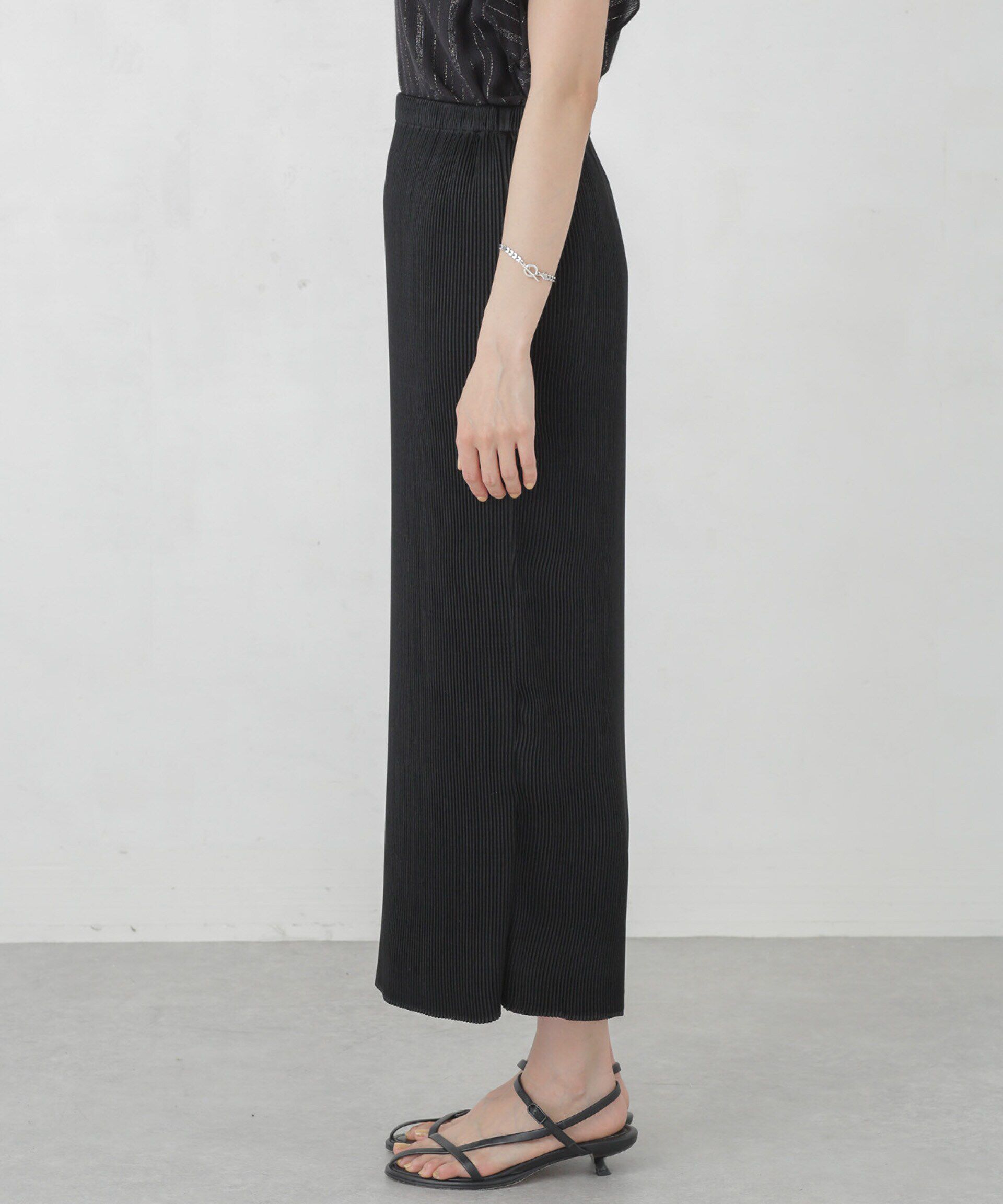 nano･universe「箔プリントプリーツスカート」|スカート|