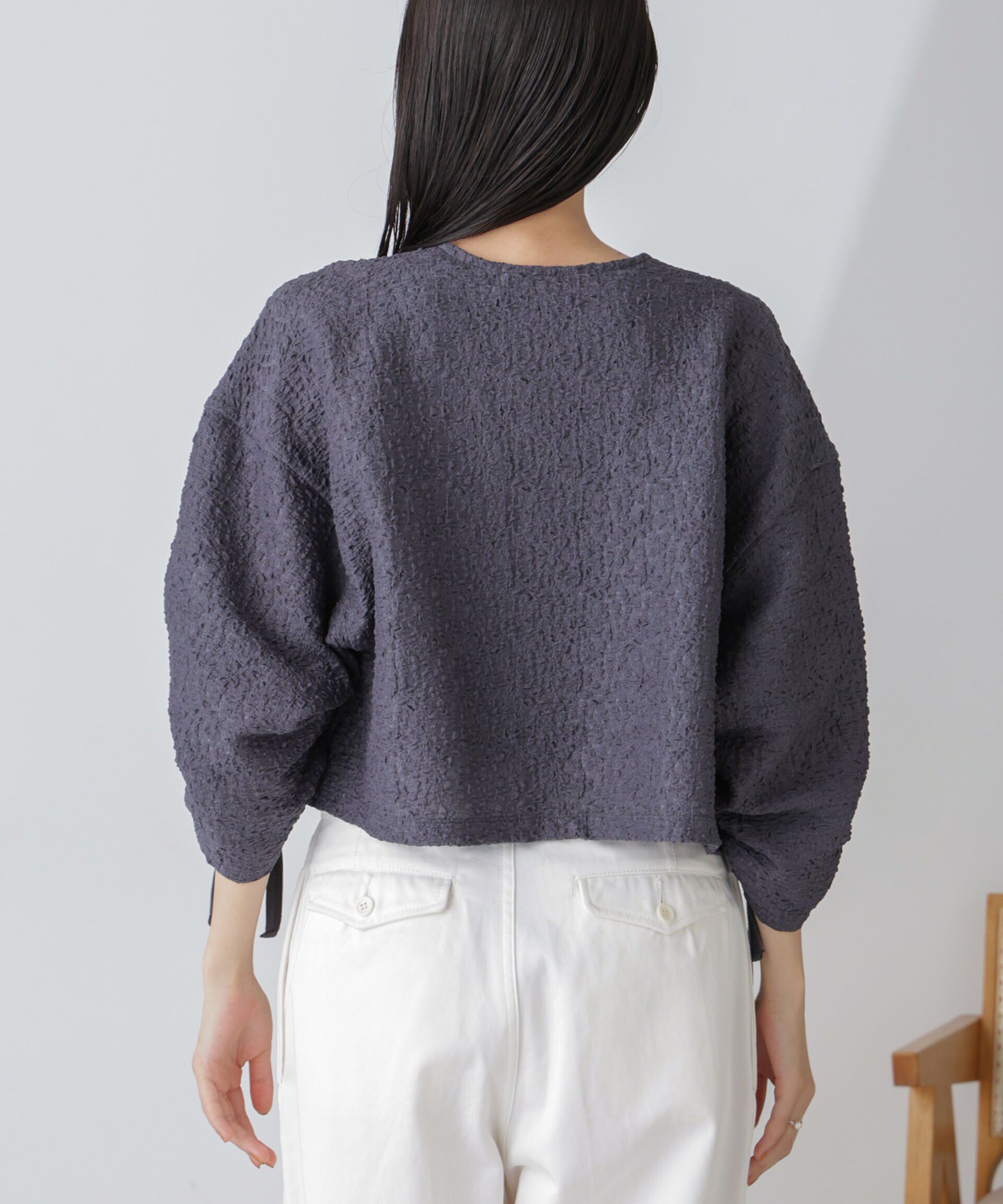 nano･universe「シャーリングドロストカーディガン」|Tシャツ・カットソー|