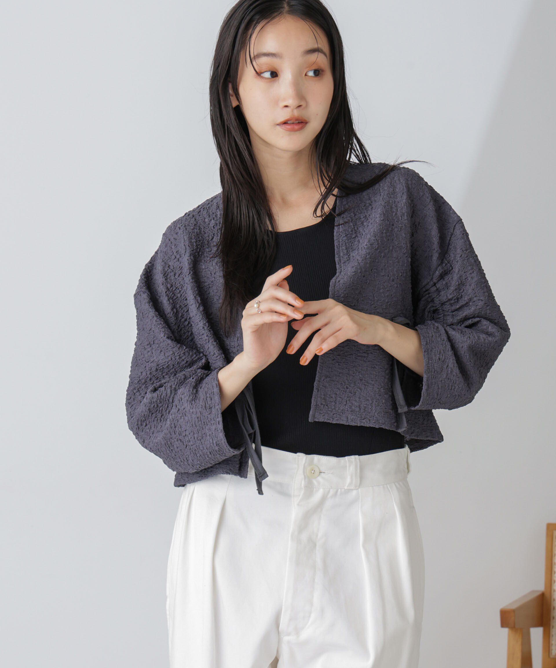 nano･universe「シャーリングドロストカーディガン」|Tシャツ・カットソー|