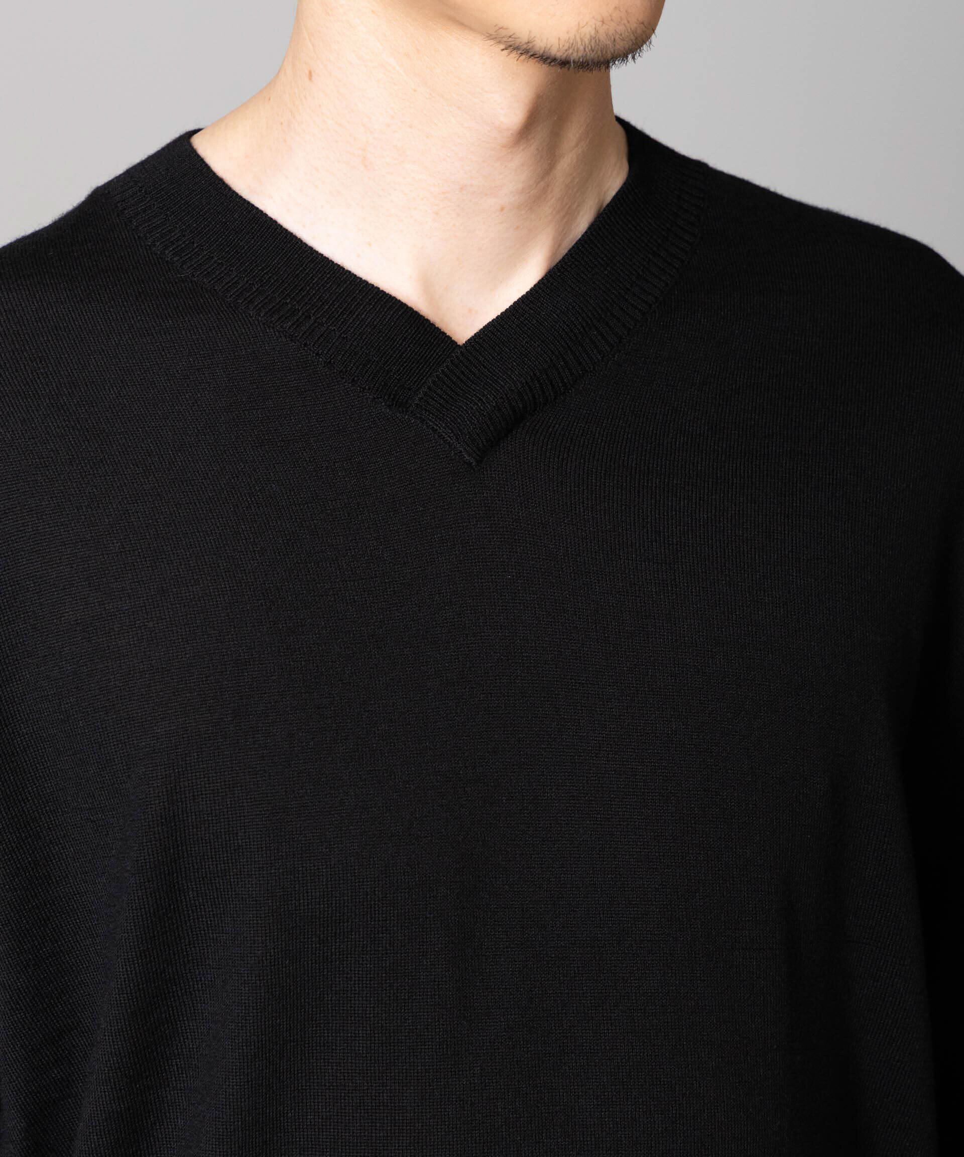 nano･universe「「毛玉レスニット」ファインゲージVネック」|ニット・セーター|