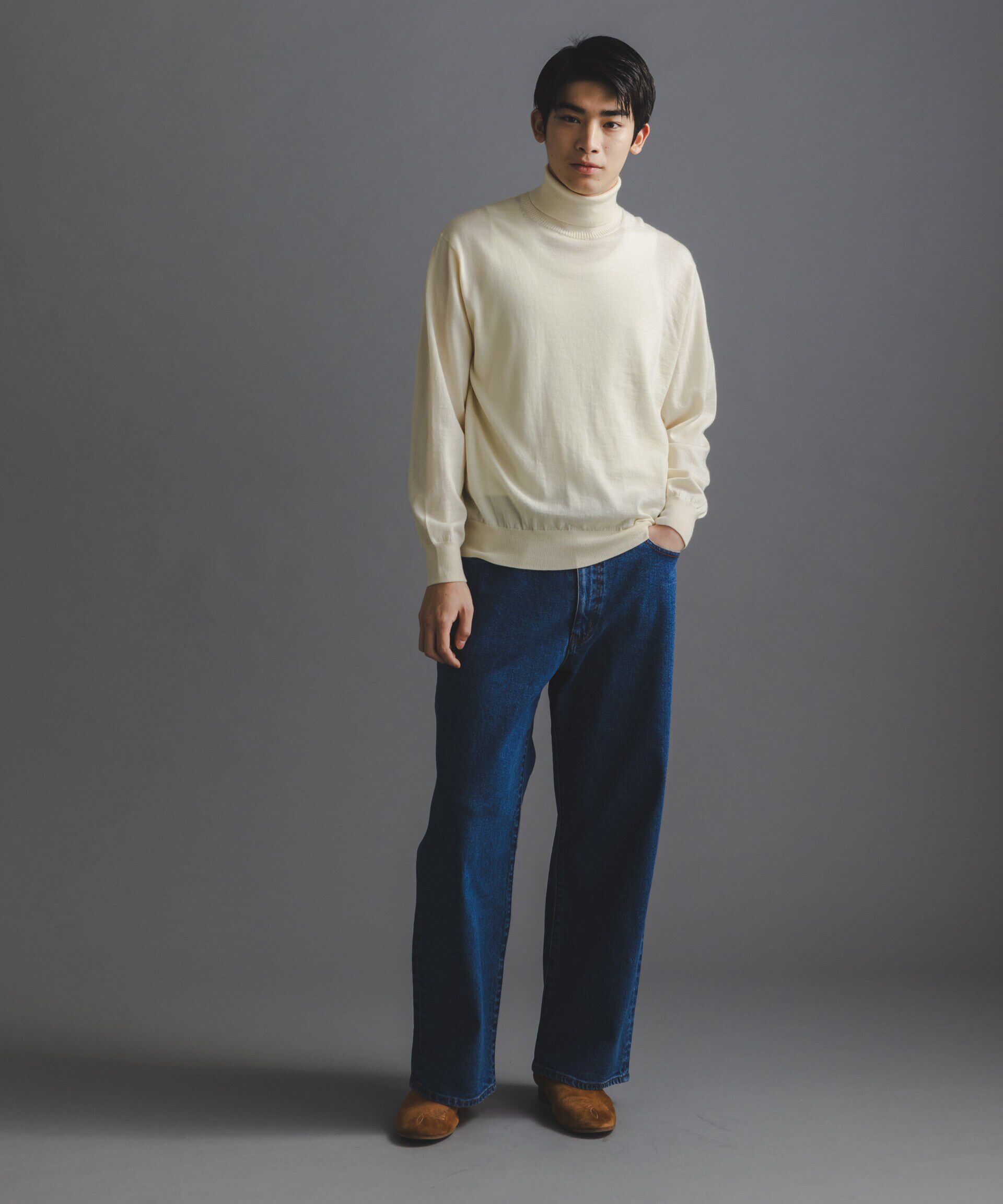 nano･universe「「毛玉レスニット」 ファインゲージタートルネック」|ニット・セーター|