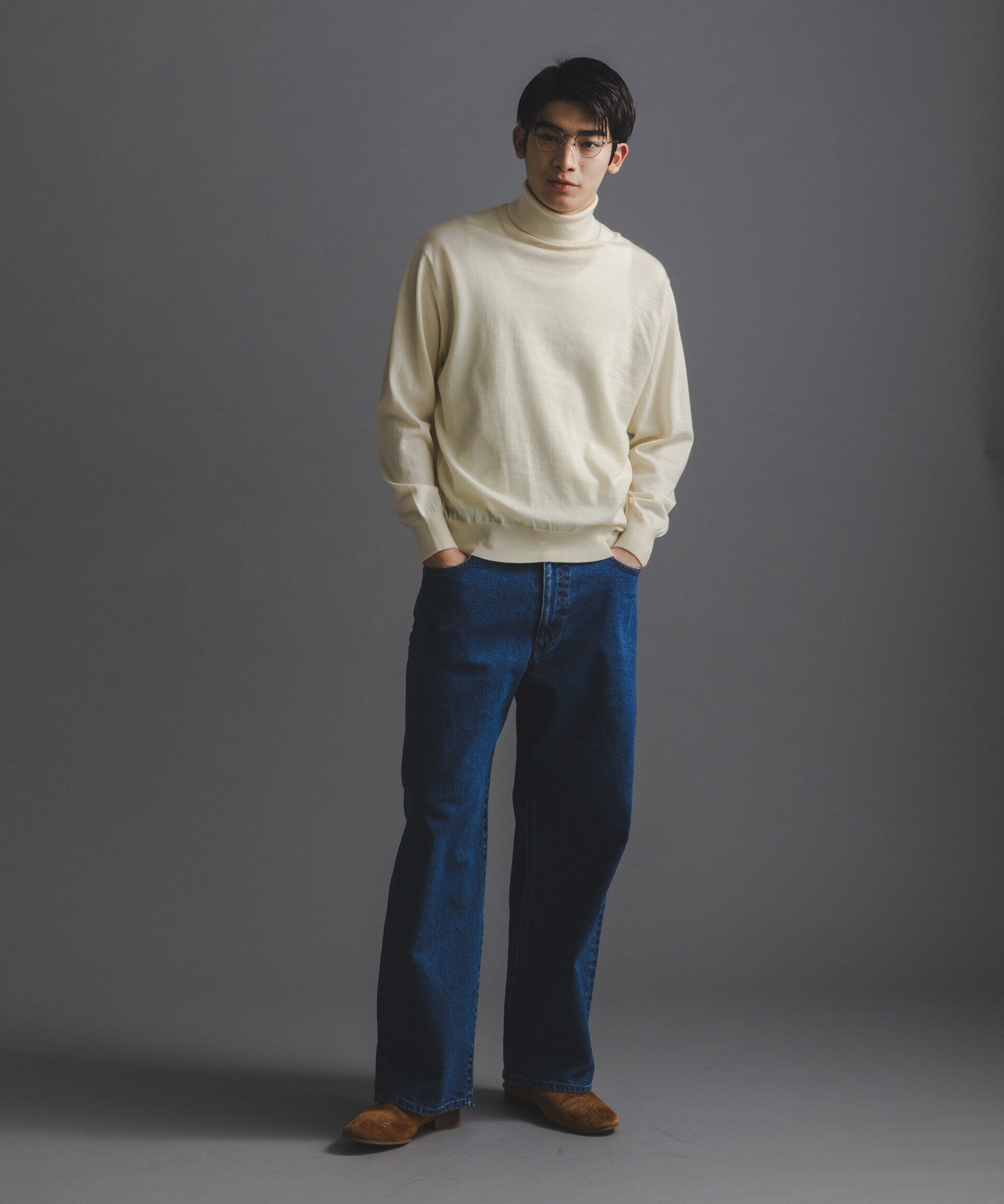 nano･universe「「毛玉レスニット」 ファインゲージタートルネック」|ニット・セーター|