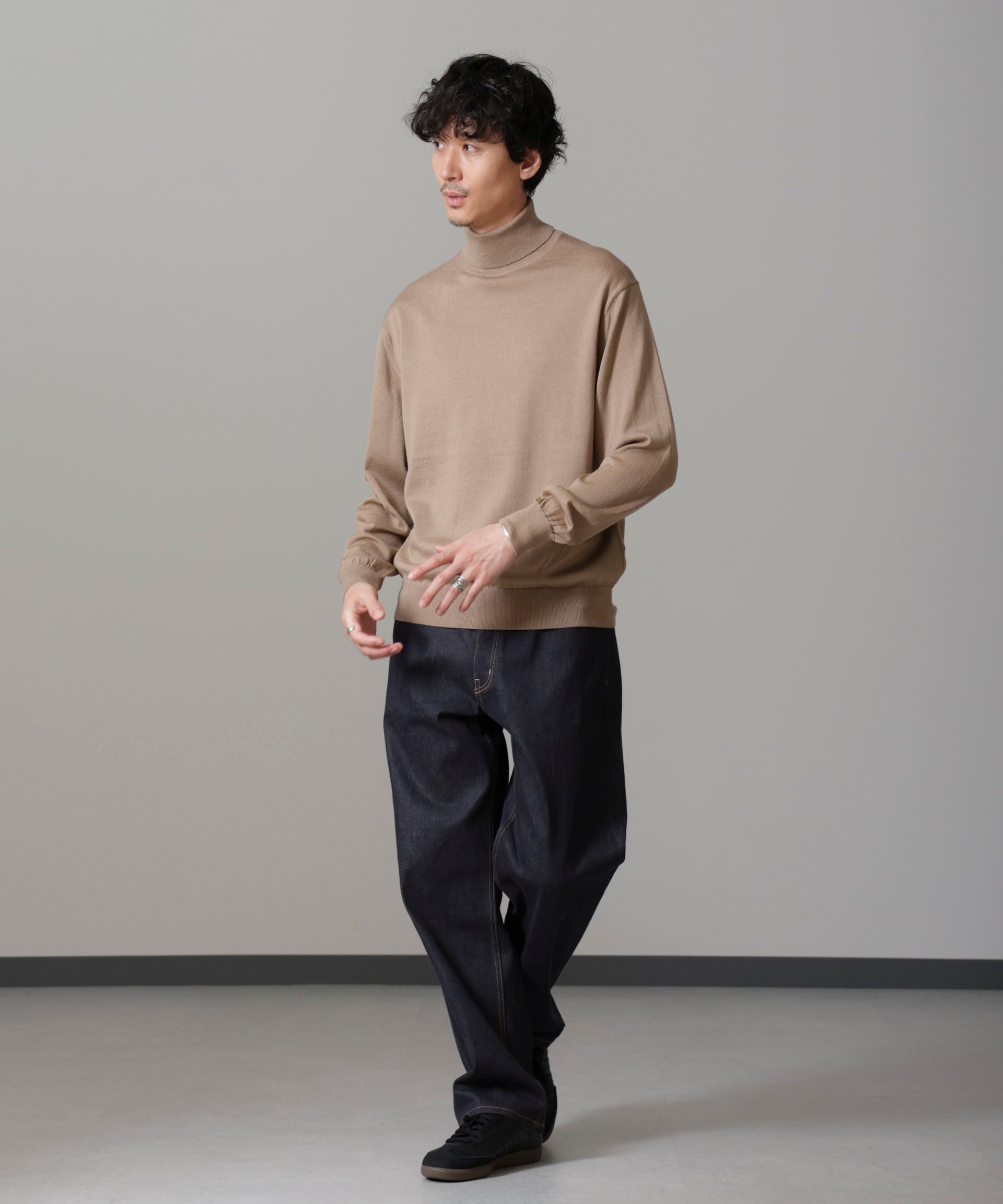 nano･universe「「毛玉レスニット」 ファインゲージタートルネック」|ニット・セーター|