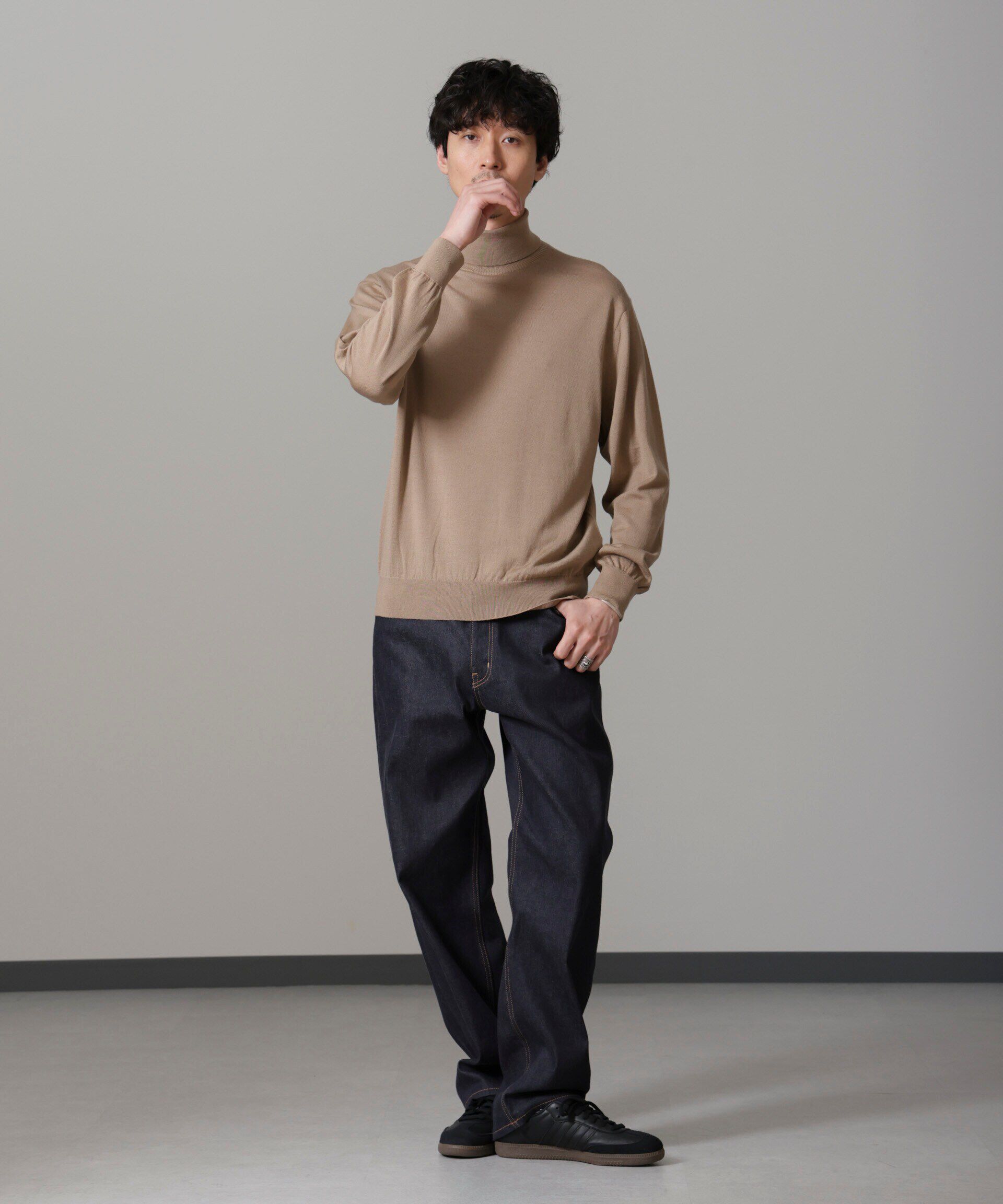 nano･universe「「毛玉レスニット」 ファインゲージタートルネック」|ニット・セーター|