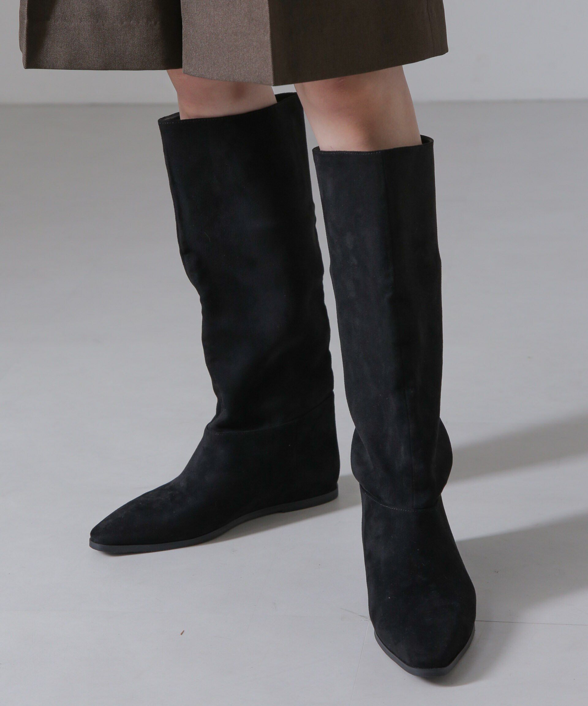 nano･universe「ルーズシルエットロングブーツ」|ショートブーツ|パターン1