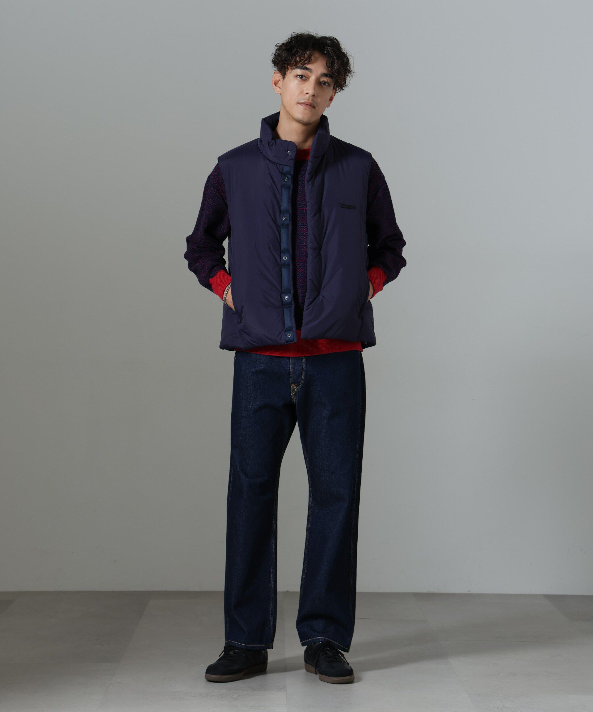 nano･universe「「NJ/CLUB」PARKSTOCK  中綿ベスト」|ブルゾン・スタジャン|