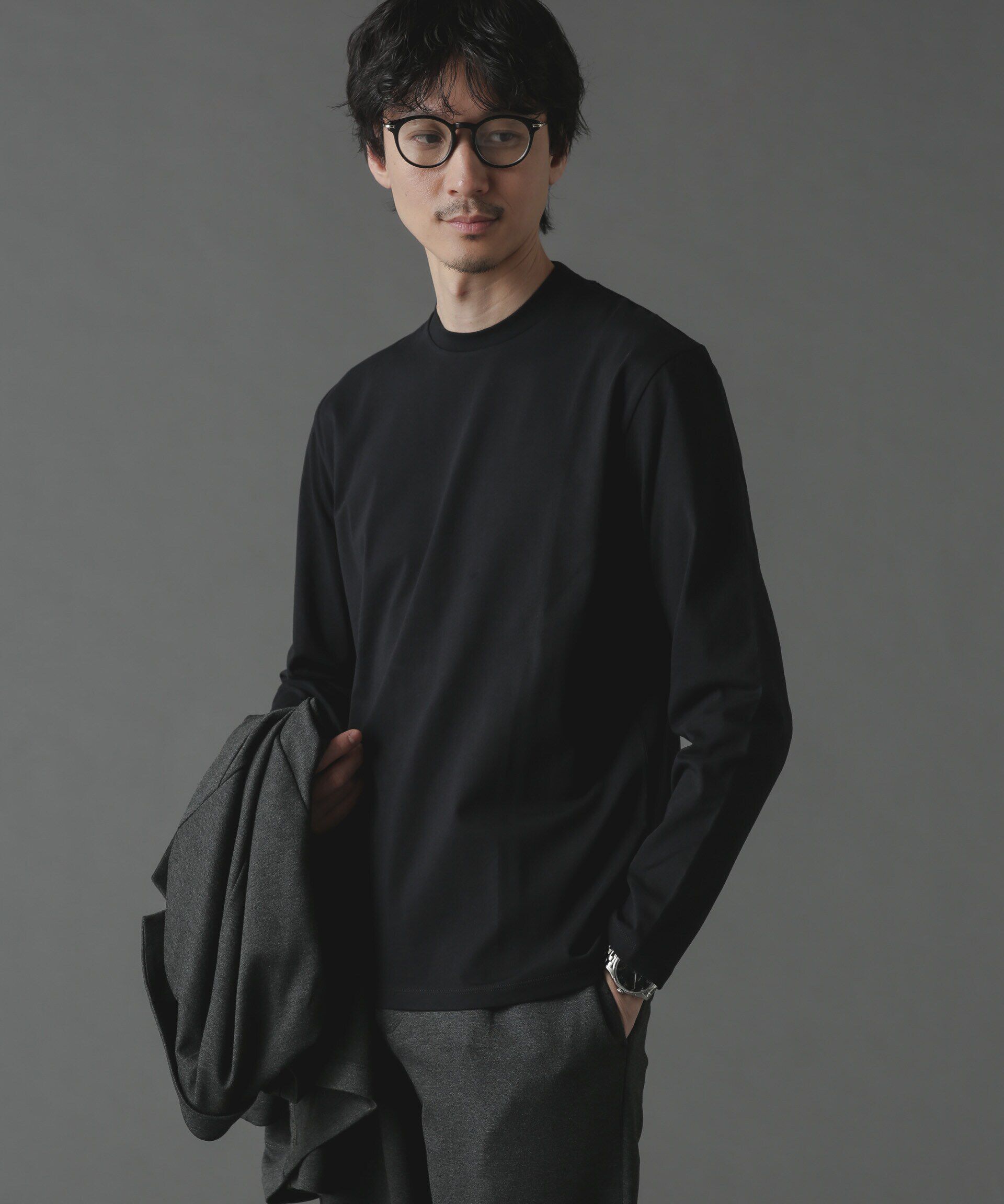 nano･universe「ジャケT(R) クルーネック 長袖」|Tシャツ・カットソー|