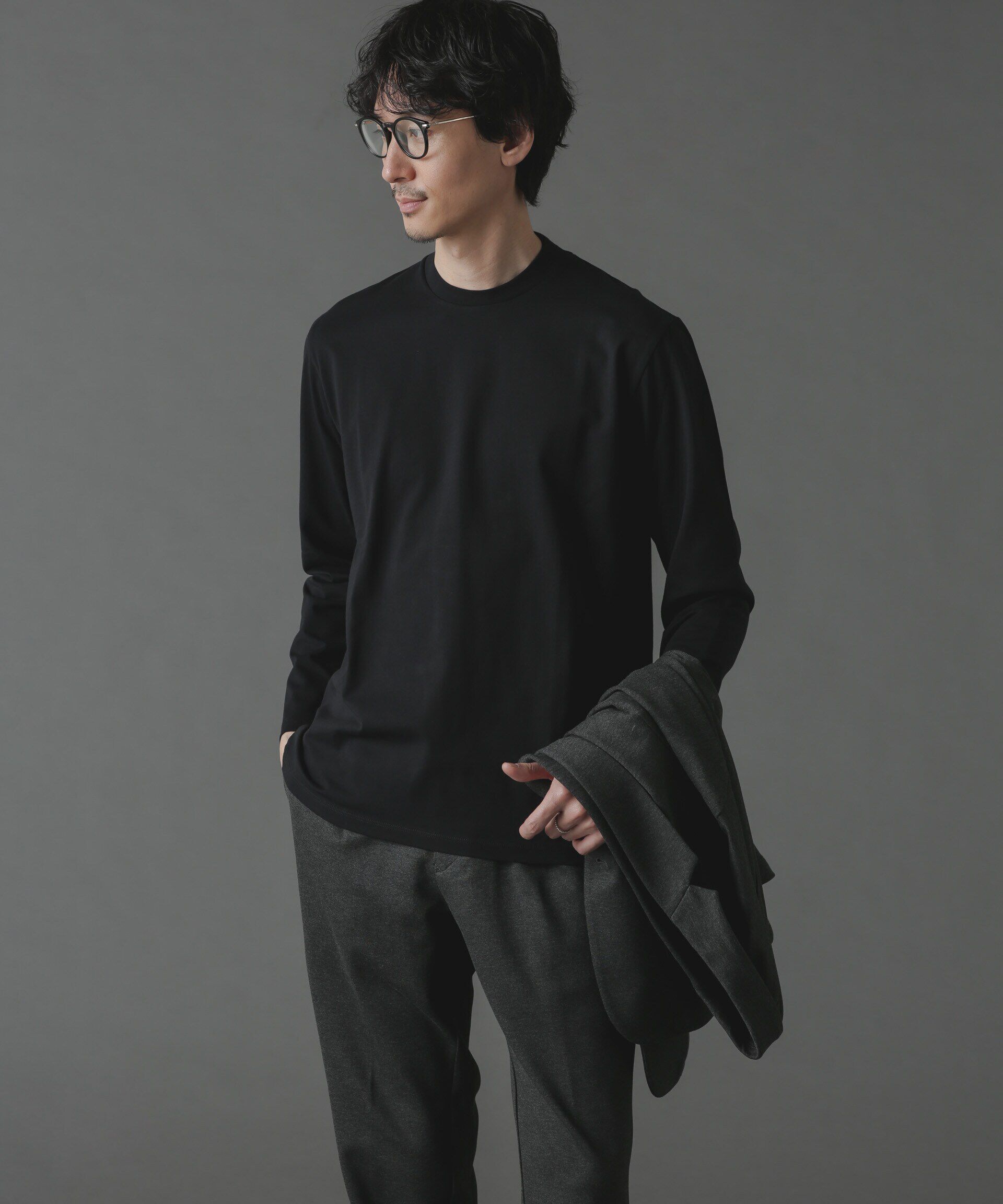 nano･universe「ジャケT(R) クルーネック 長袖」|Tシャツ・カットソー|