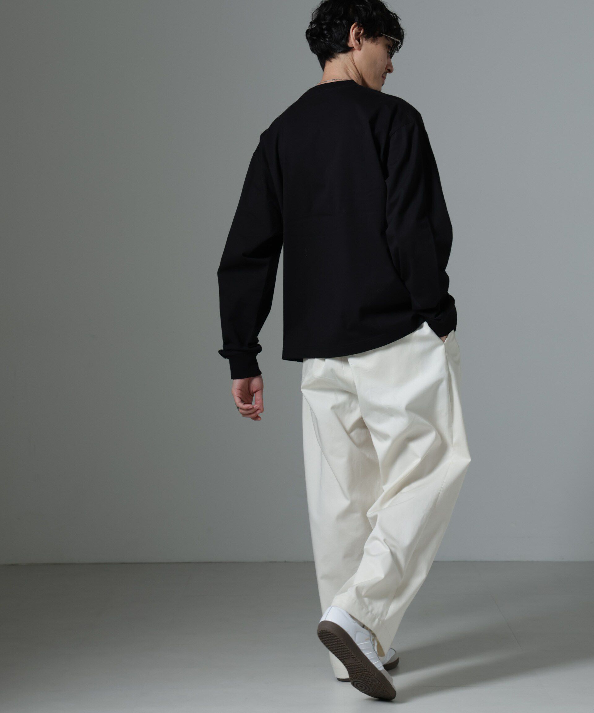 nano･universe「ビッグシルエットワンポイントTシャツ 長袖」|Tシャツ・カットソー|