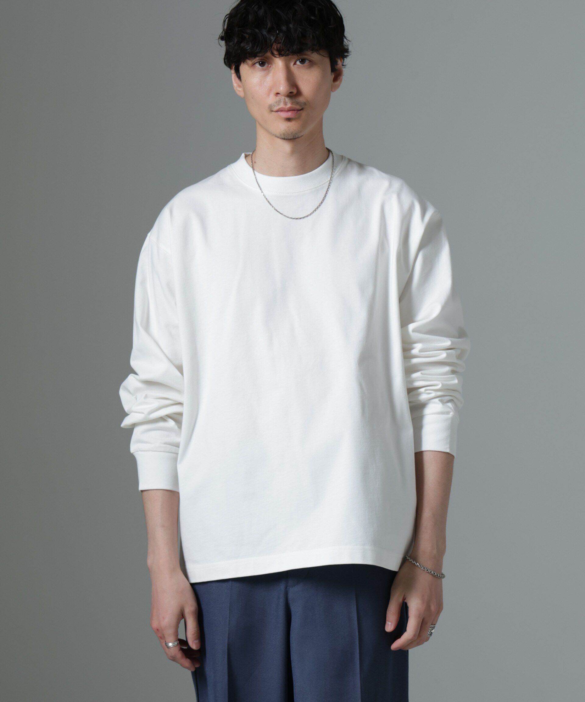 nano･universe「ビッグシルエットワンポイントTシャツ 長袖」|Tシャツ・カットソー|