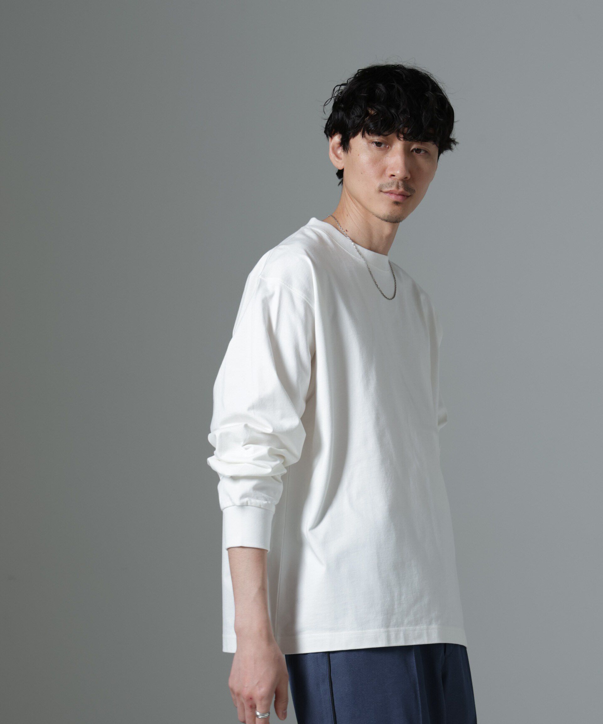 nano･universe「ビッグシルエットワンポイントTシャツ 長袖」|Tシャツ・カットソー|