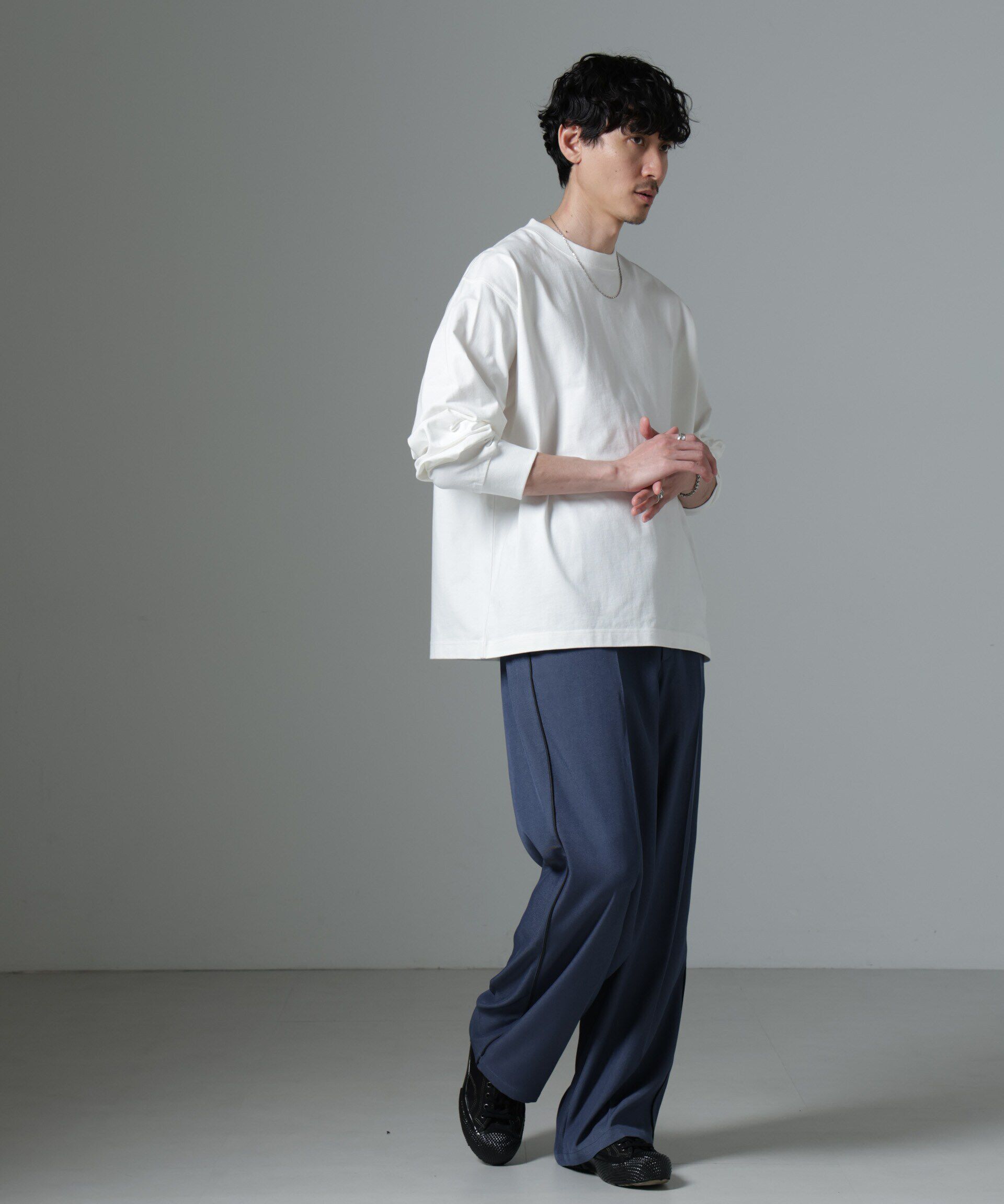 nano･universe「ビッグシルエットワンポイントTシャツ 長袖」|Tシャツ・カットソー|