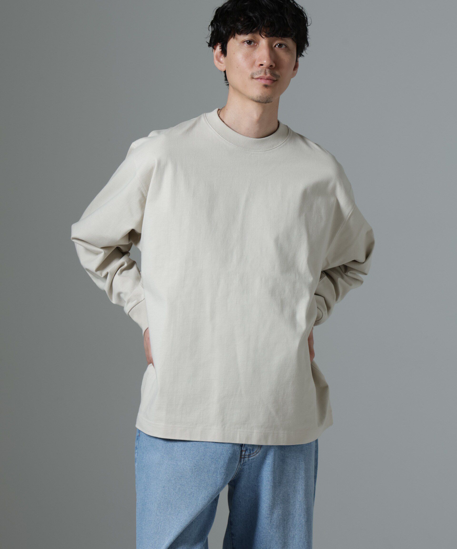 nano･universe「ビッグシルエットワンポイントTシャツ 長袖」|Tシャツ・カットソー|