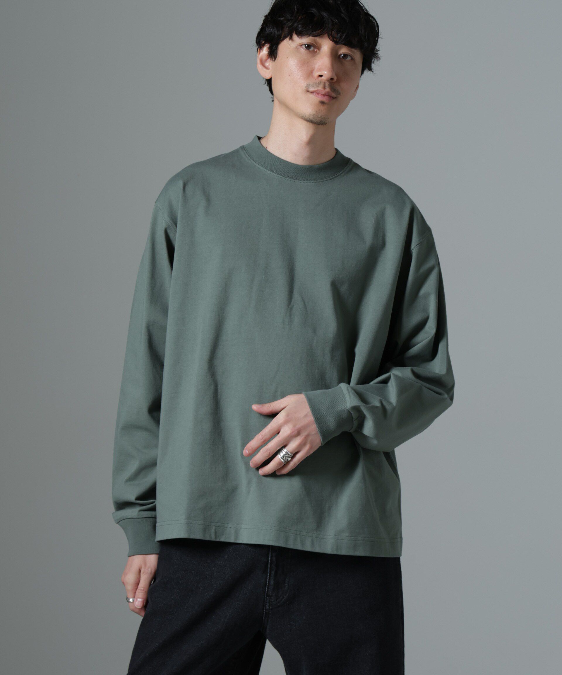 nano･universe「ビッグシルエットワンポイントTシャツ 長袖」|Tシャツ・カットソー|