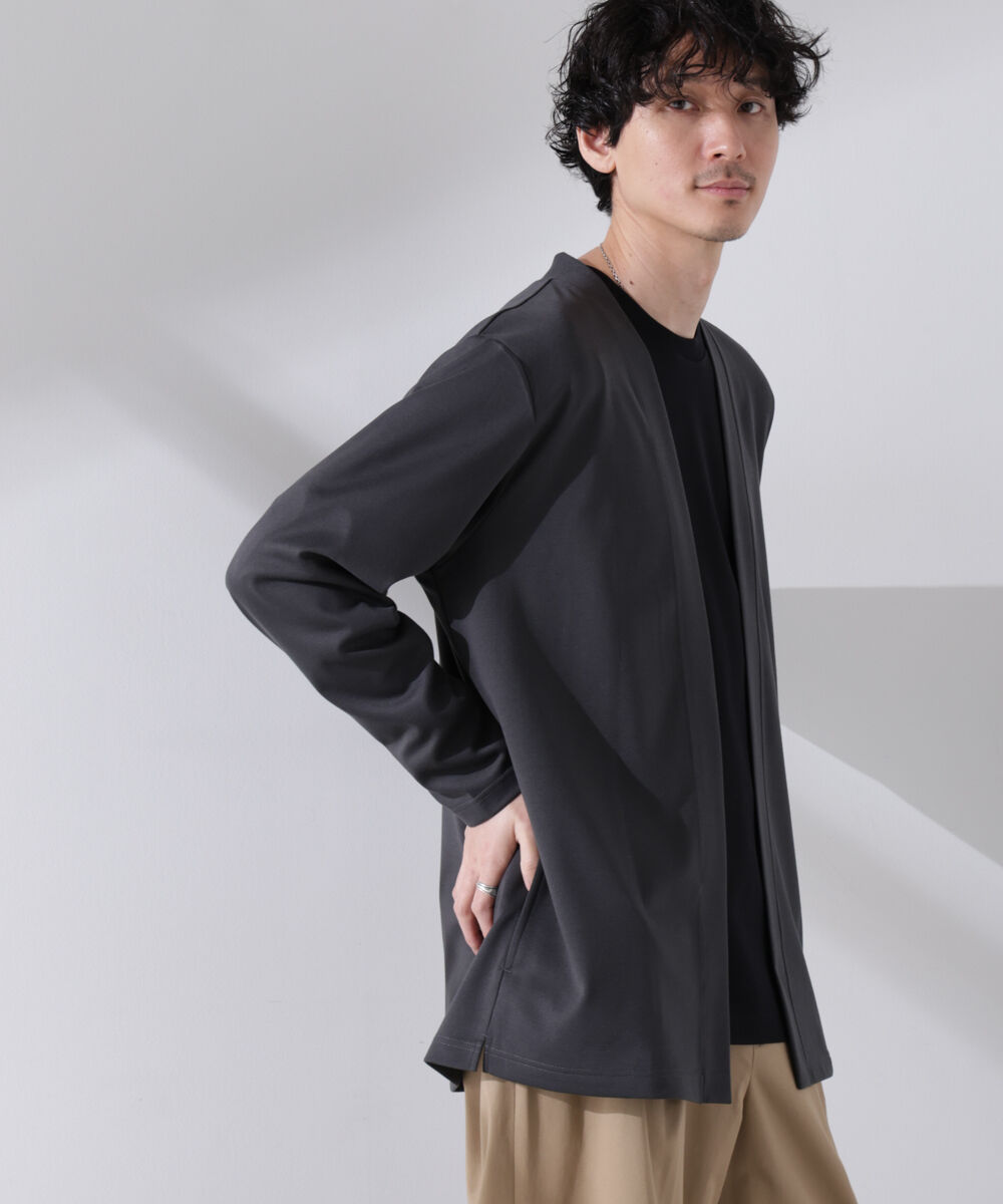 nano･universe「ダブルジャージー着流しカーディガン」|Tシャツ・カットソー|