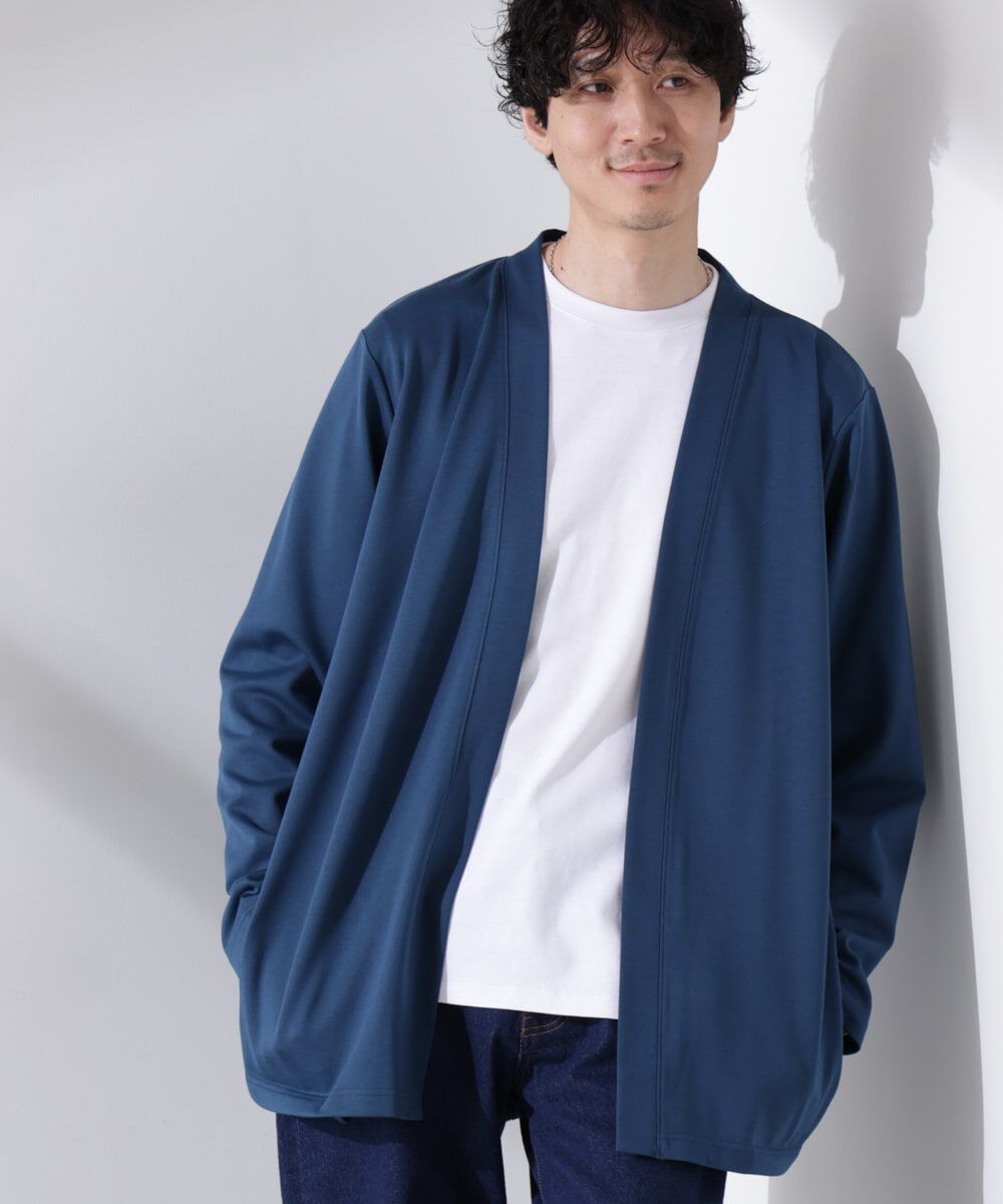 nano･universe「ダブルジャージー着流しカーディガン」|Tシャツ・カットソー|ブルーグリー 2