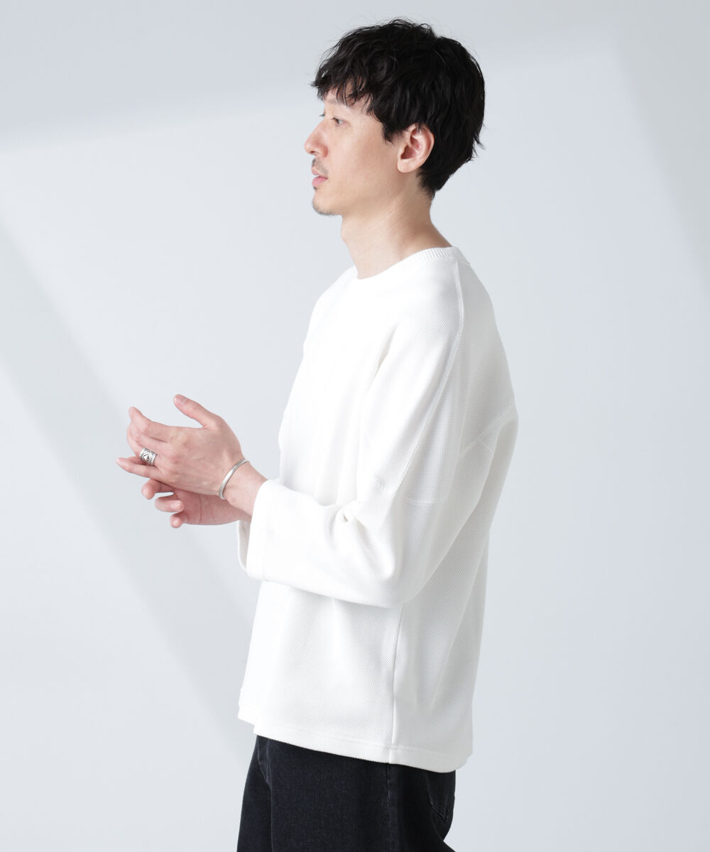 nano･universe「変形ハニカムジャガードフットボールTシャツ」|Tシャツ・カットソー|