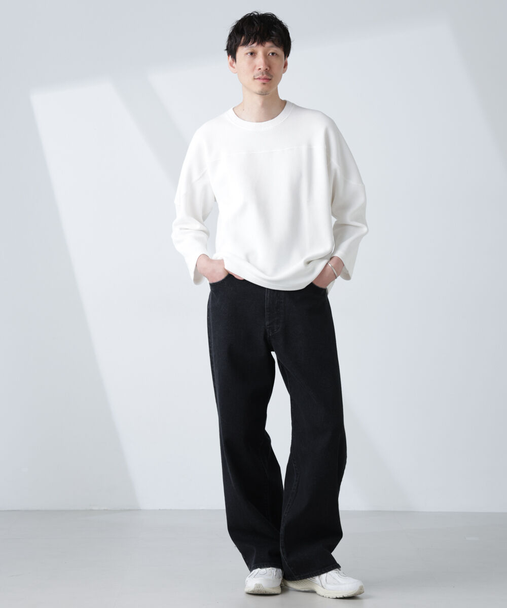 nano･universe「変形ハニカムジャガードフットボールTシャツ」|Tシャツ・カットソー|