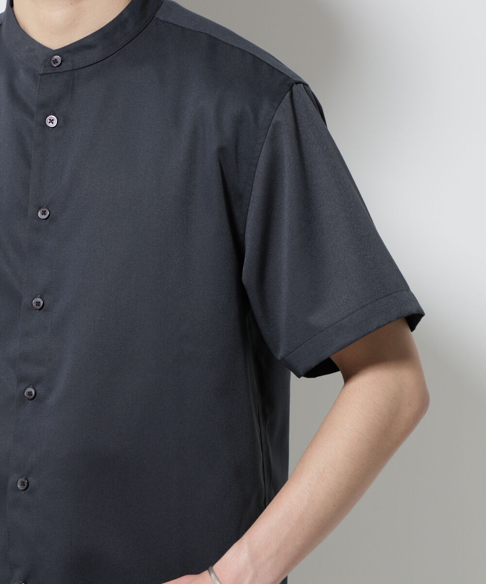 nano･universe「スタンダードバンドカラーシャツ/半袖」|シャツ・ブラウス|