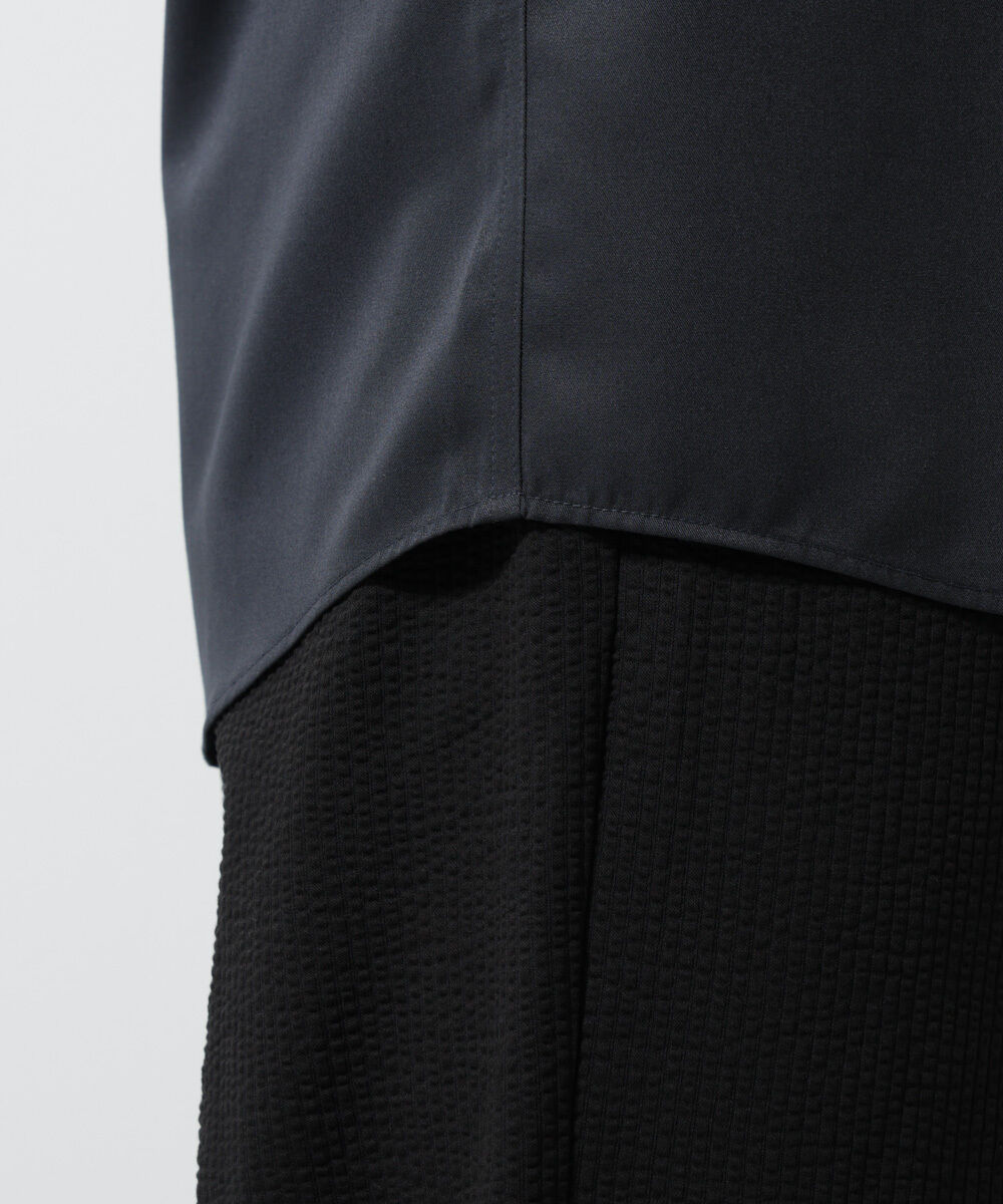 nano･universe「スタンダードバンドカラーシャツ/半袖」|シャツ・ブラウス|