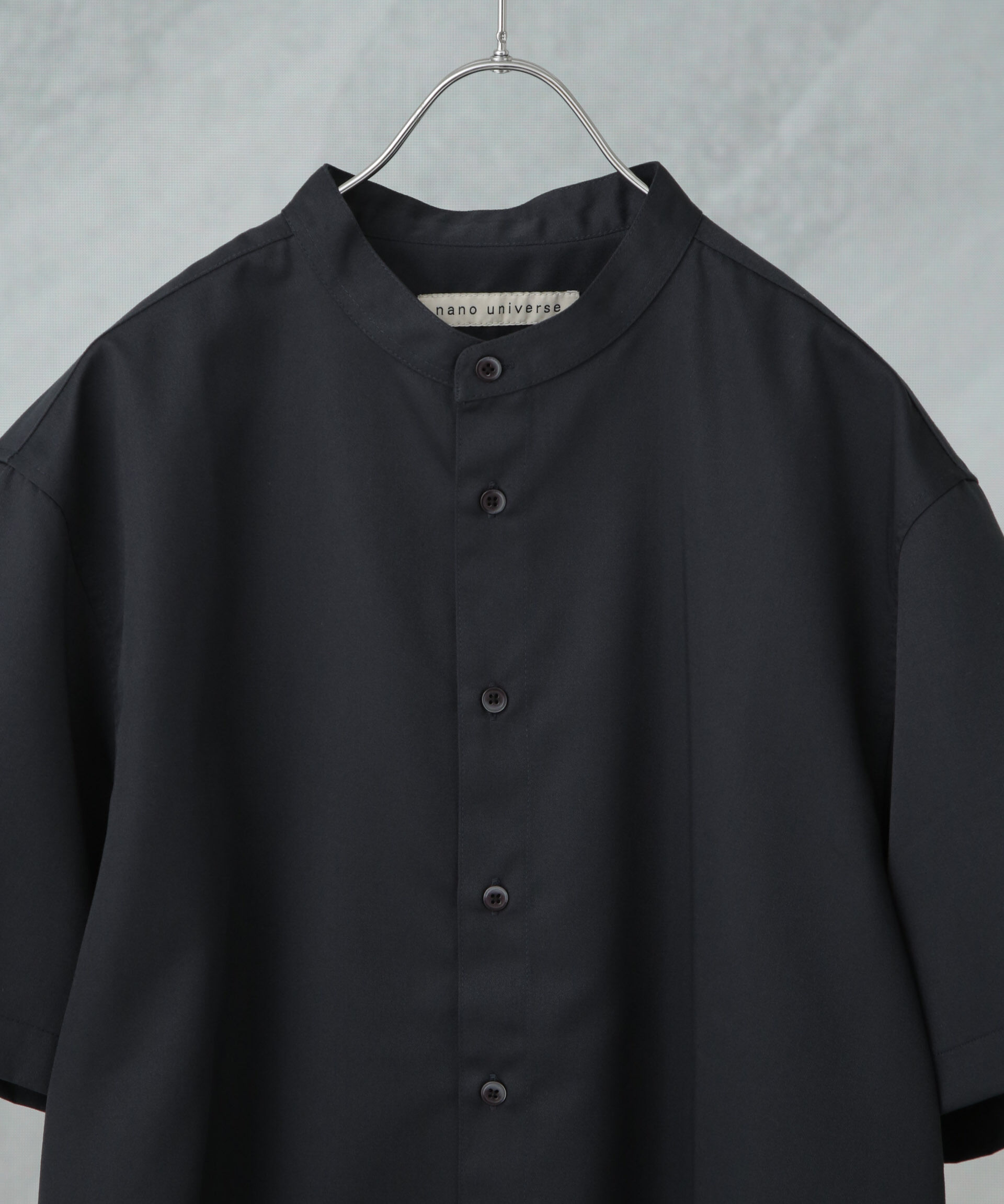 nano･universe「スタンダードバンドカラーシャツ/半袖」|シャツ・ブラウス|