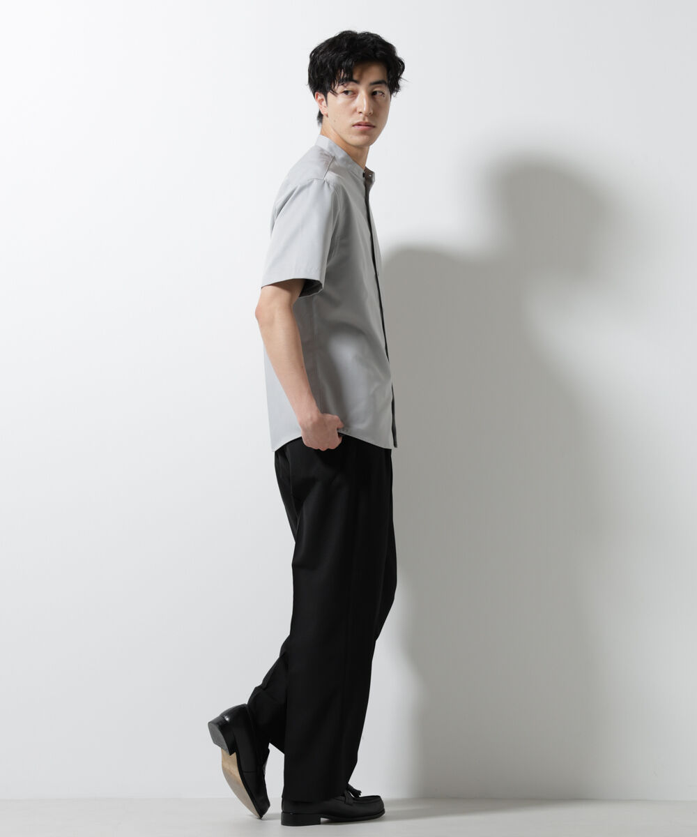 nano･universe「スタンダードバンドカラーシャツ/半袖」|シャツ・ブラウス|