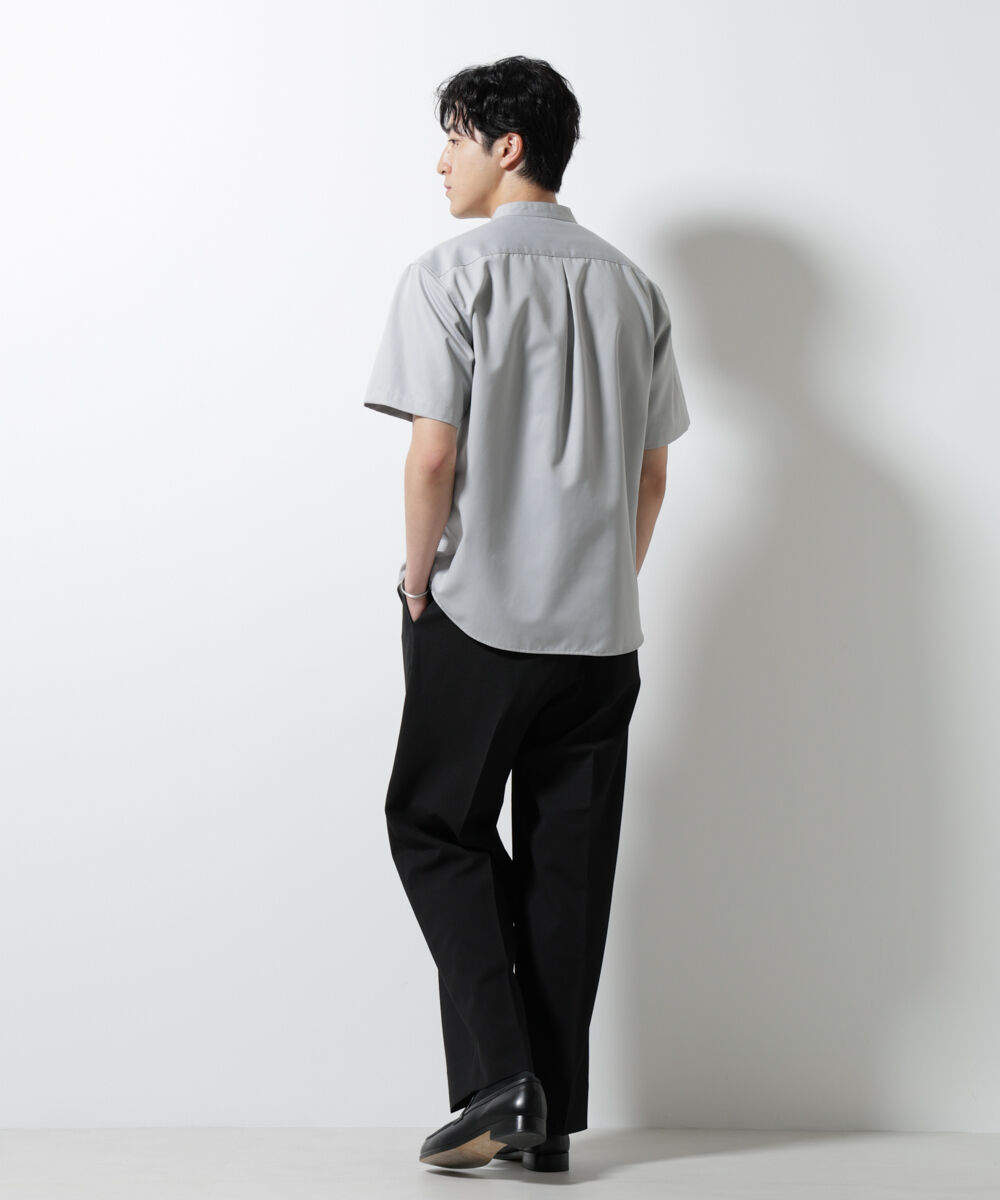 nano･universe「スタンダードバンドカラーシャツ/半袖」|シャツ・ブラウス|