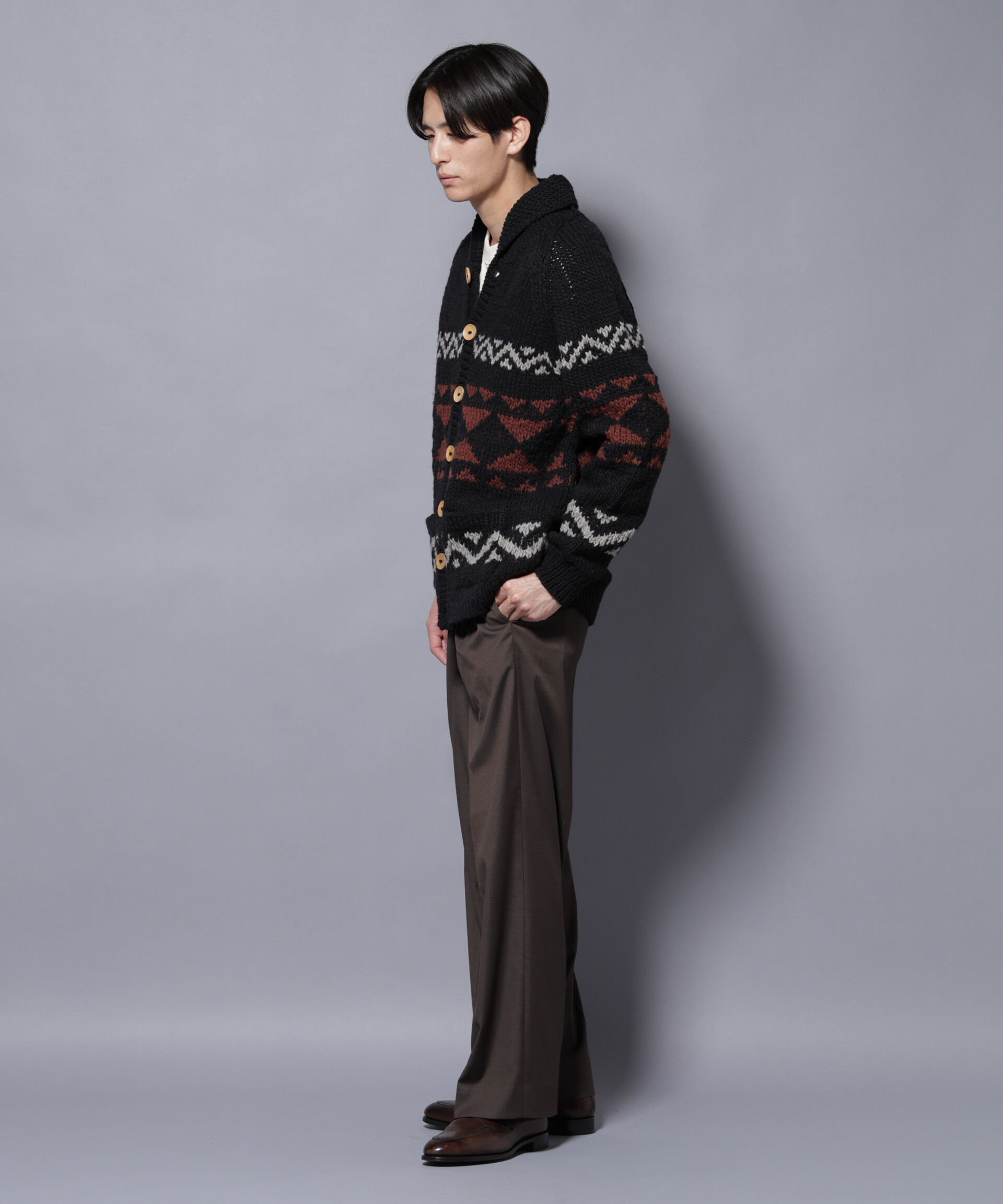 nano･universe「ペルー産カウチンセーター」|ニット・セーター|