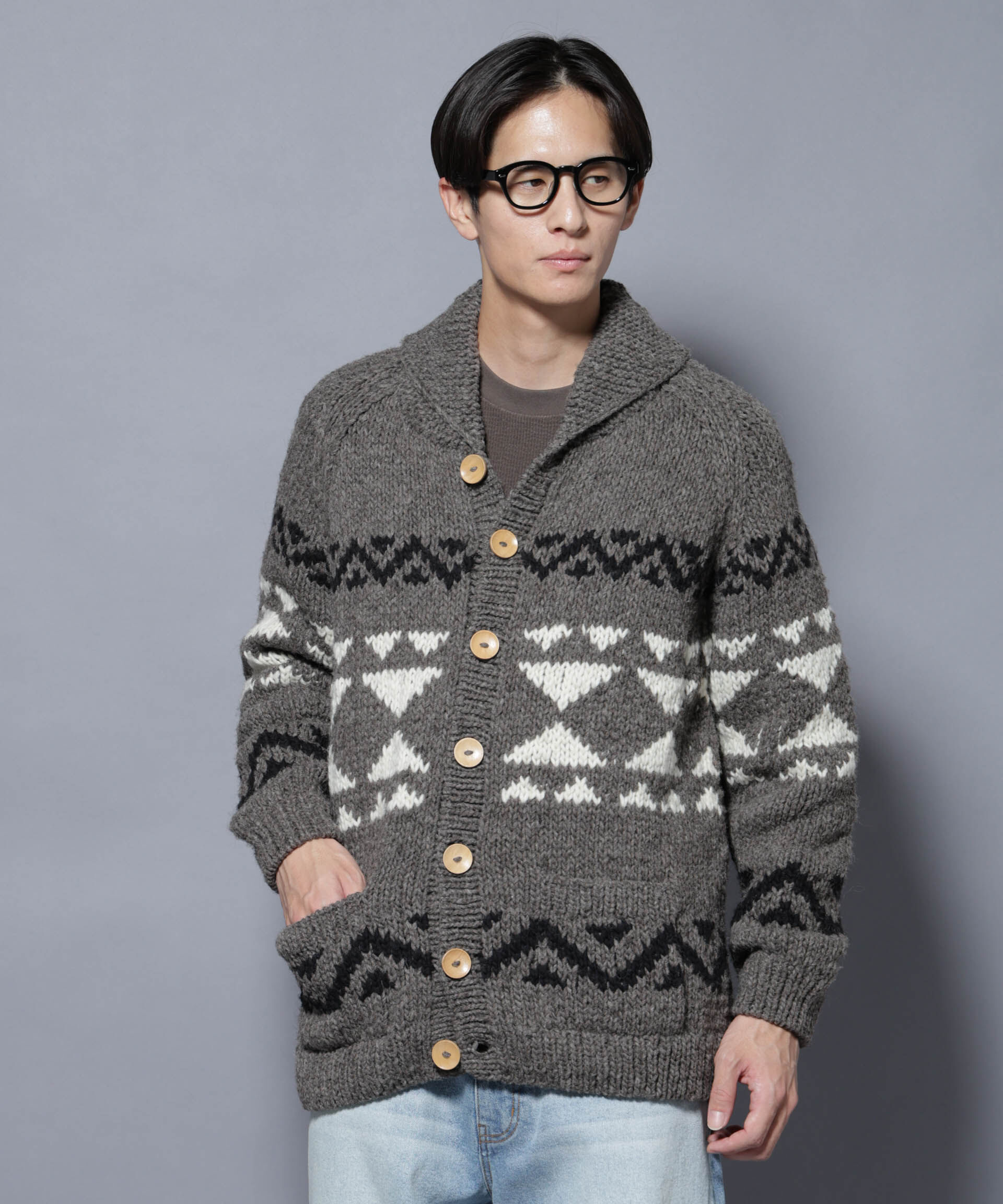 nano･universe「ペルー産カウチンセーター」|ニット・セーター|