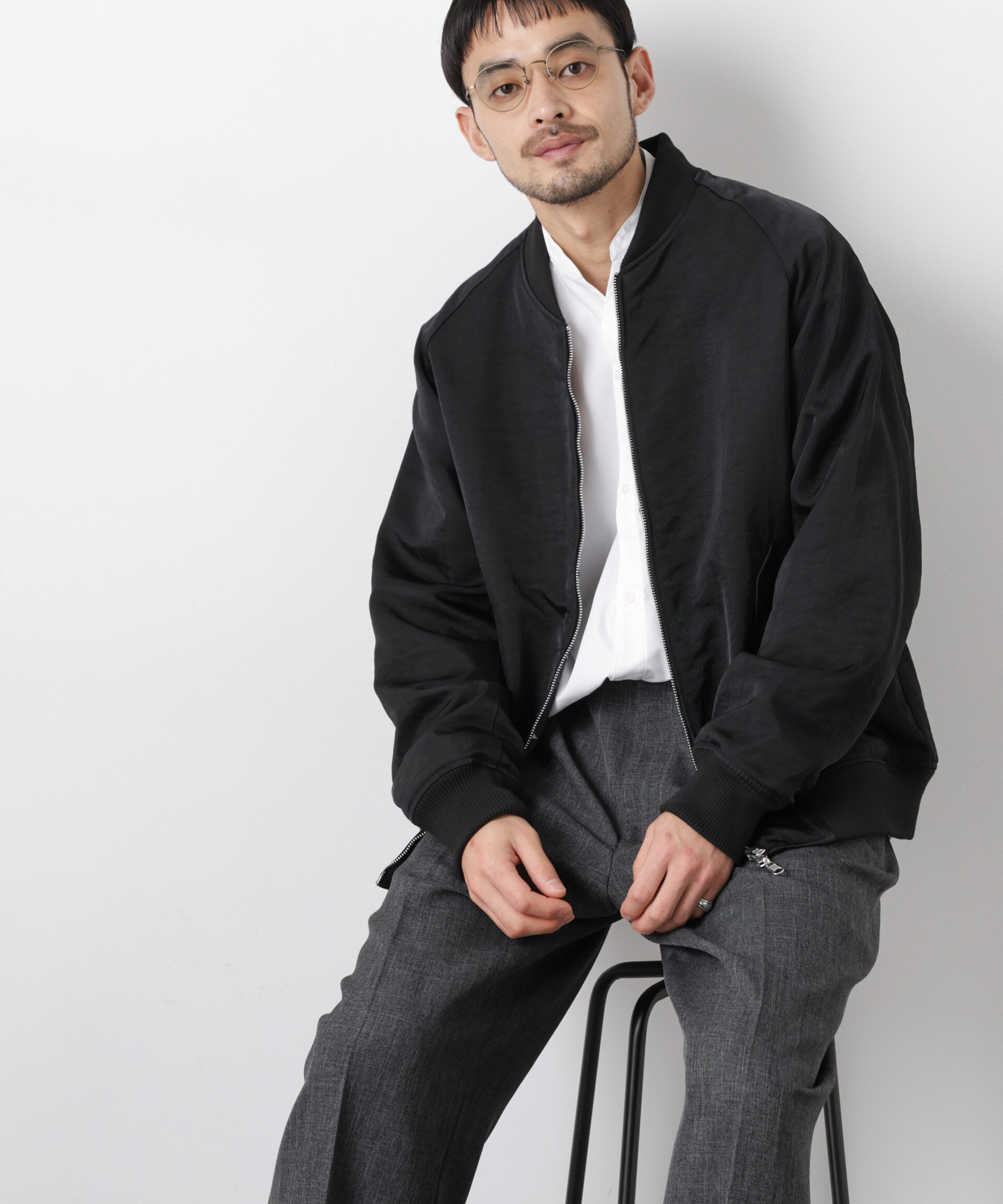 nano･universe「リバーシブル MA-1」|ブルゾン・スタジャン|