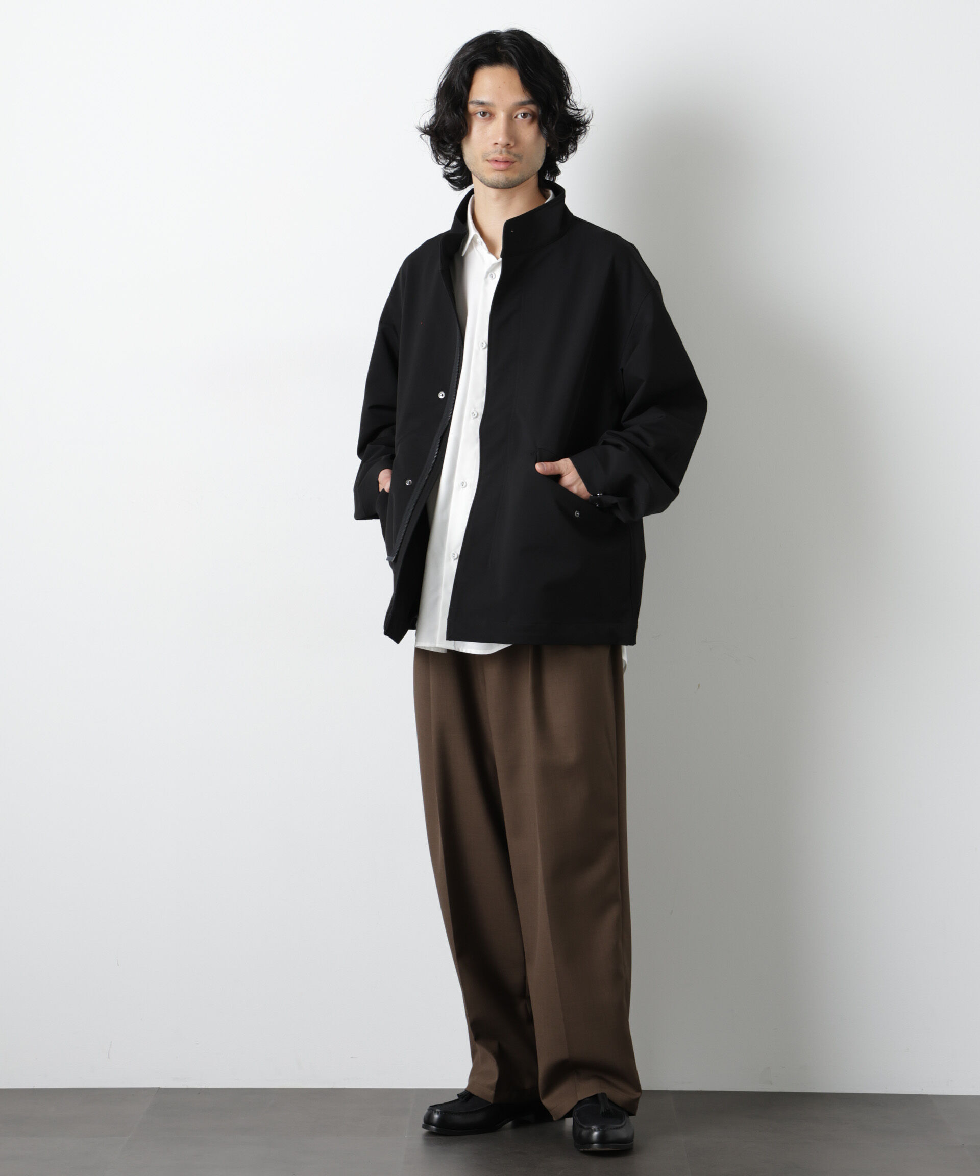 nano･universe「ドレープショートモッズブルゾン」|ブルゾン・スタジャン|