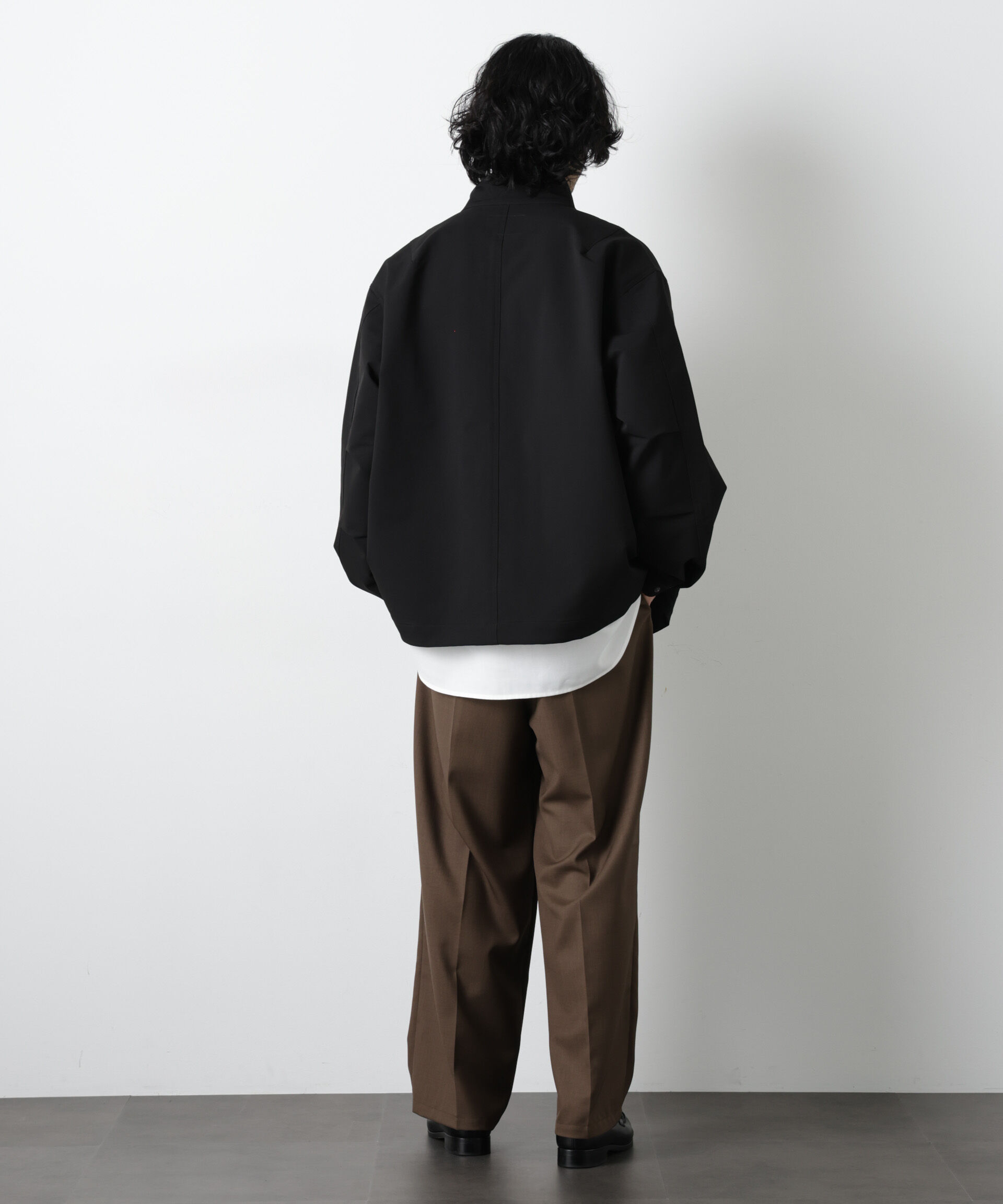 nano･universe「ドレープショートモッズブルゾン」|ブルゾン・スタジャン|