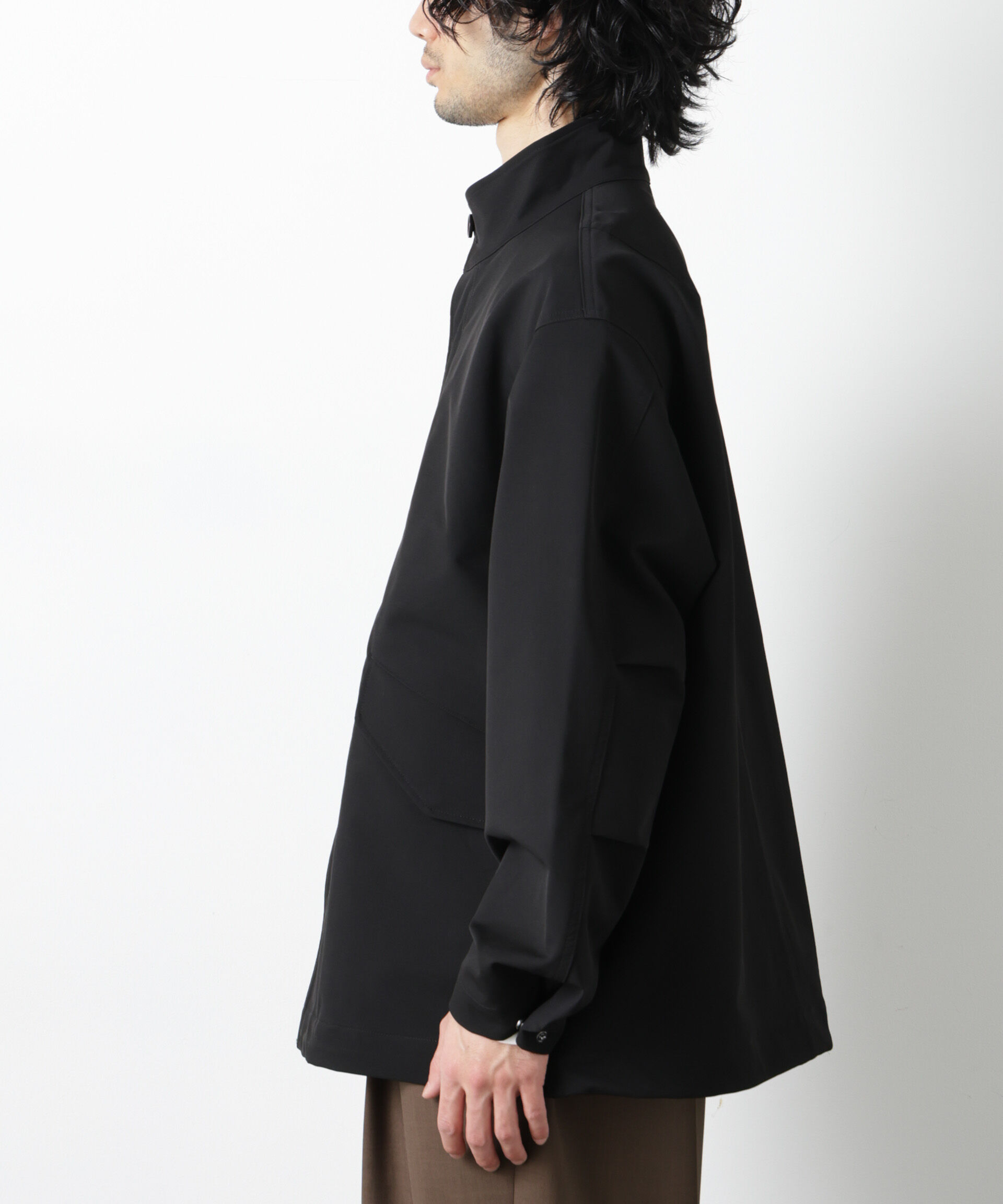 nano･universe「ドレープショートモッズブルゾン」|ブルゾン・スタジャン|