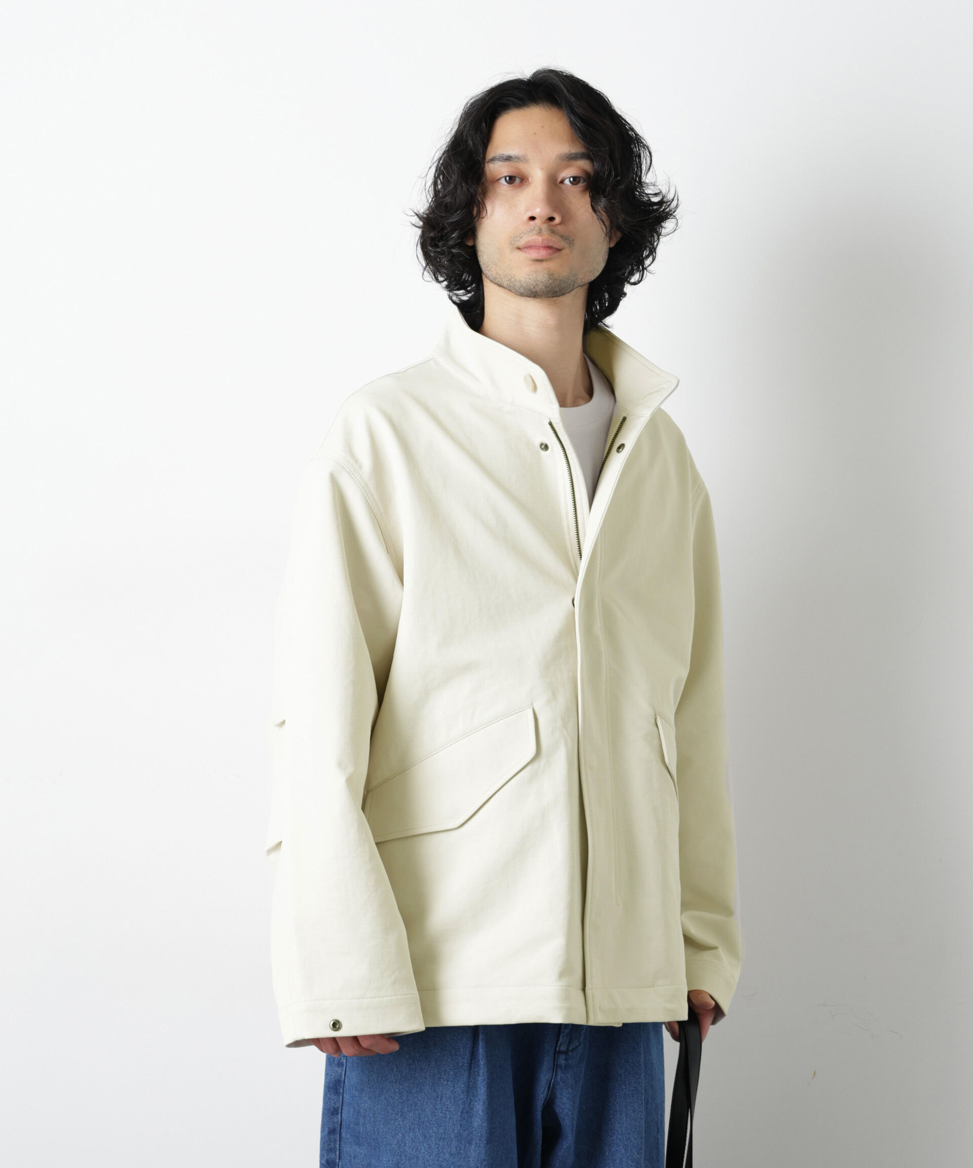 nano･universe「ドレープショートモッズブルゾン」|ブルゾン・スタジャン|