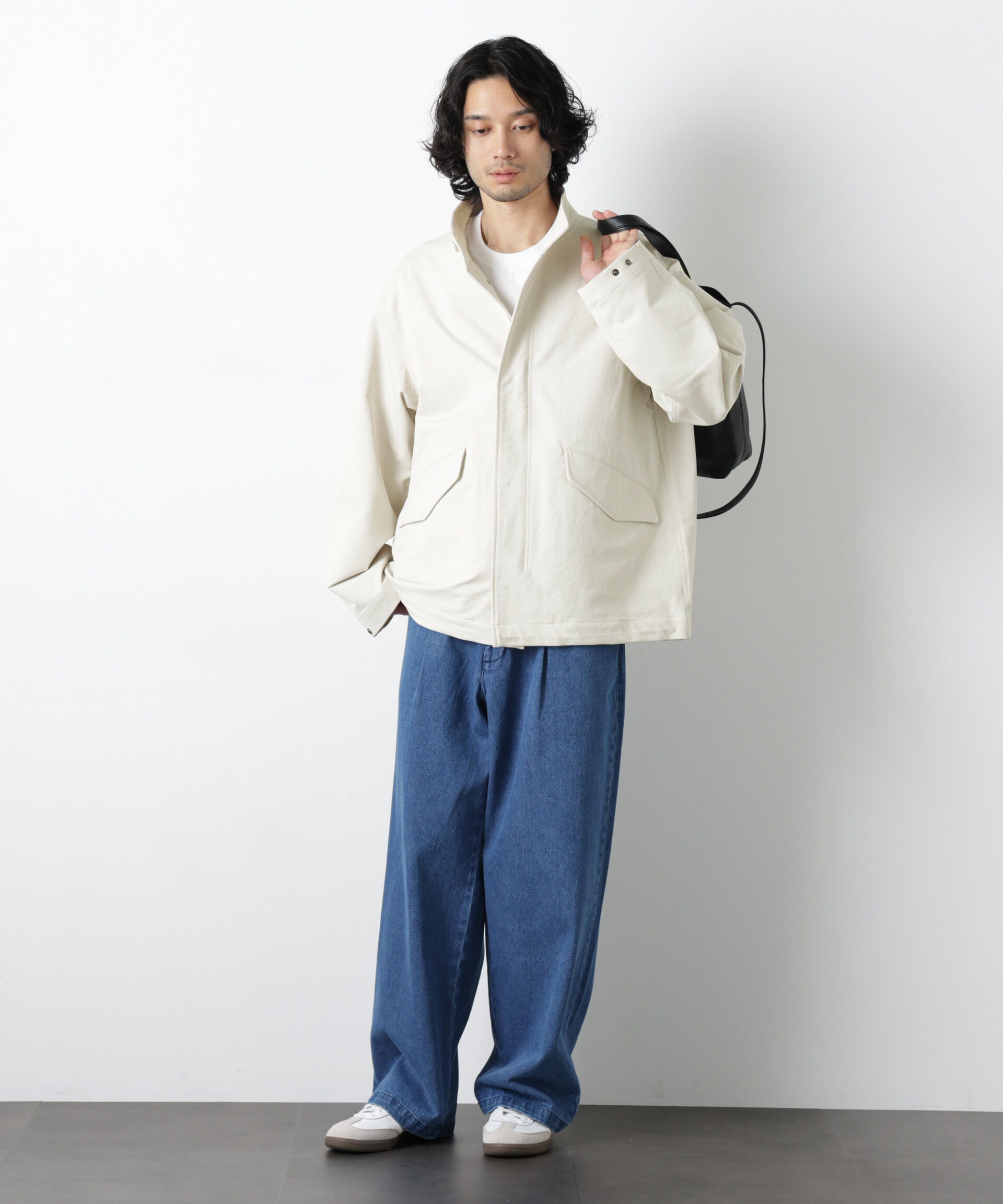 nano･universe「ドレープショートモッズブルゾン」|ブルゾン・スタジャン|