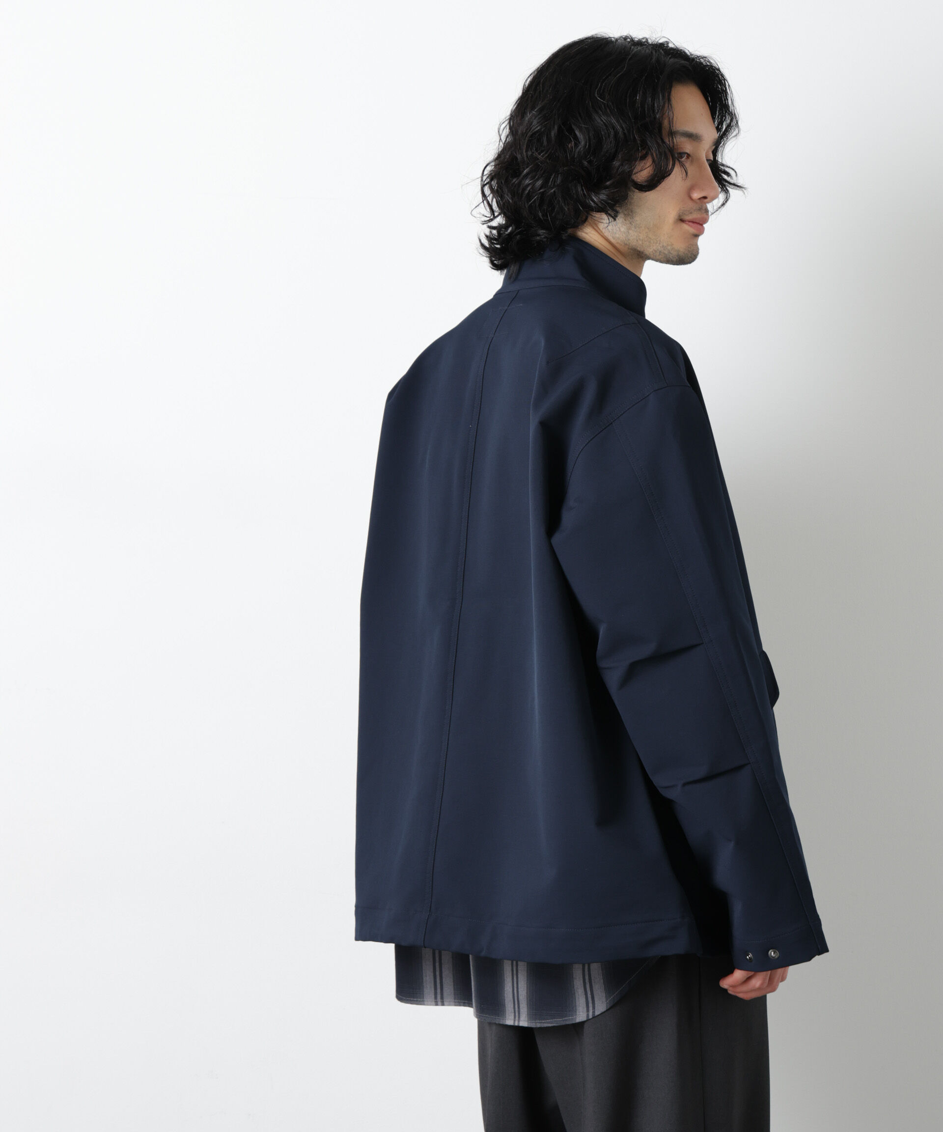 nano･universe「ドレープショートモッズブルゾン」|ブルゾン・スタジャン|