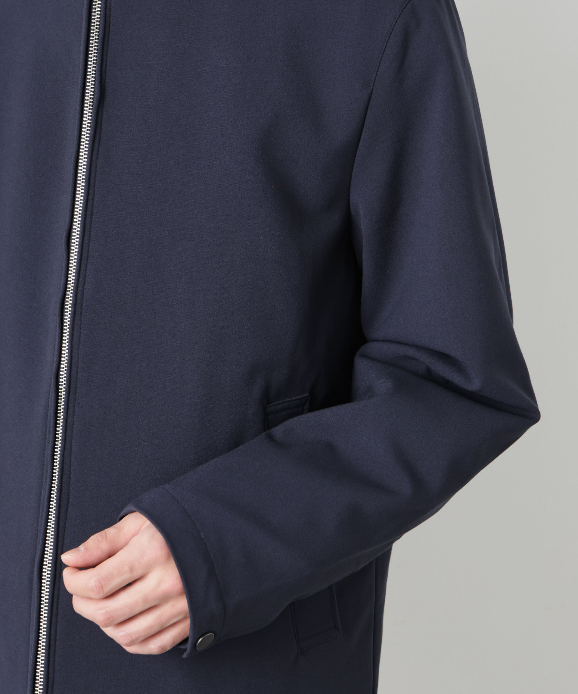 nano･universe「TR シングルライダースブルゾン」|ブルゾン・スタジャン|