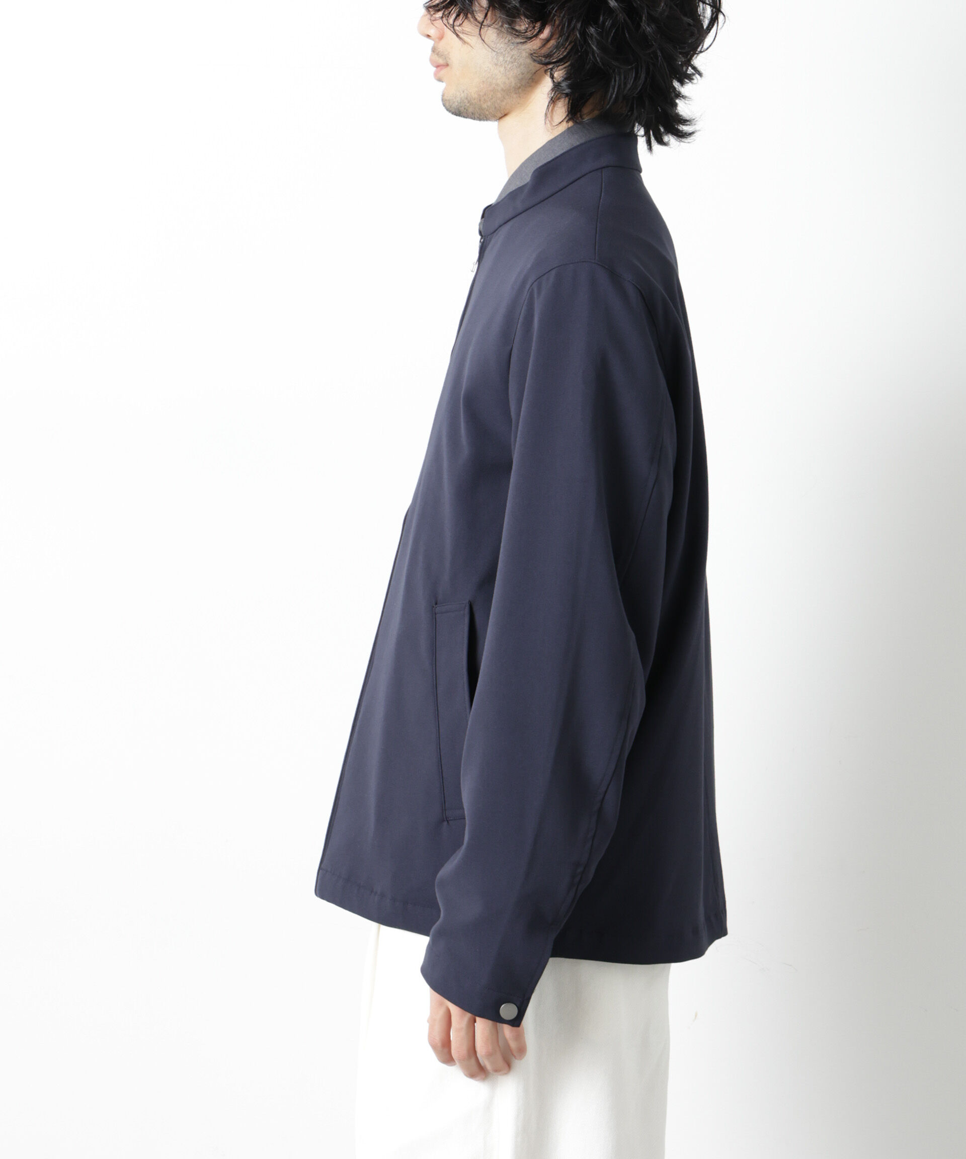 nano･universe「TR シングルライダースブルゾン」|ブルゾン・スタジャン|