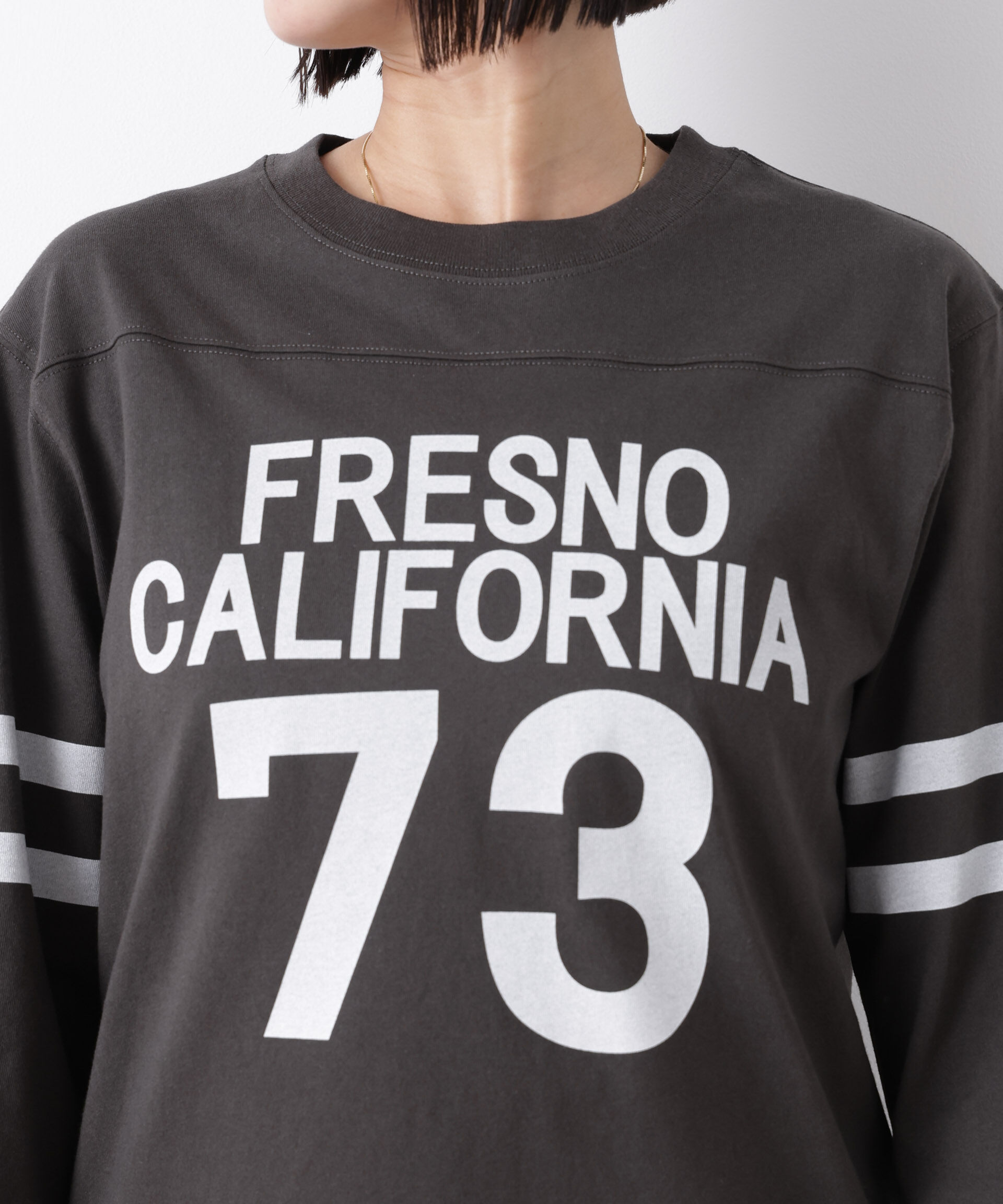 nano･universe「Champion/3/4 SLEEVE FOOTBALL T-SHIRT」|Tシャツ・カットソー|