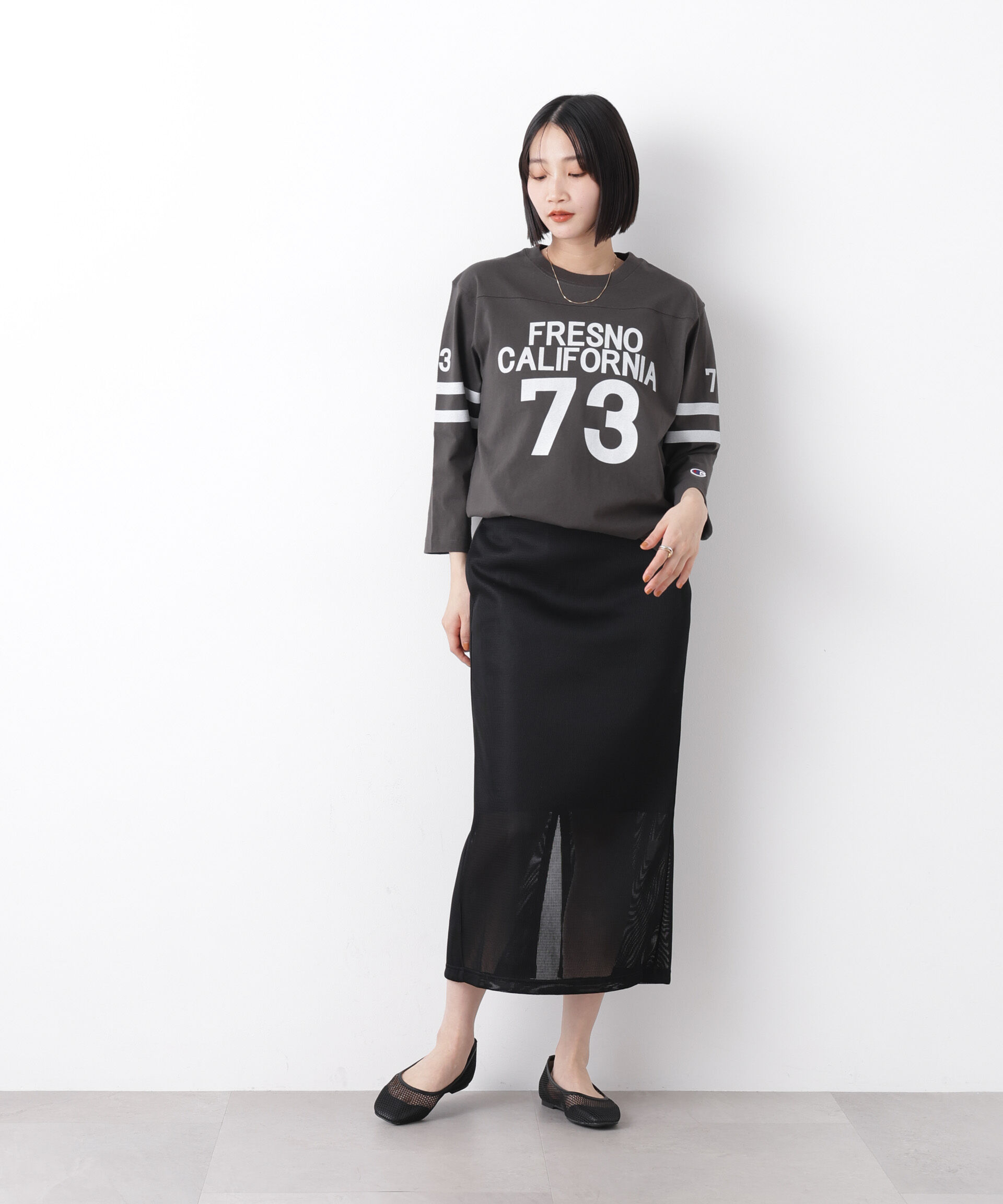 nano･universe「Champion/3/4 SLEEVE FOOTBALL T-SHIRT」|Tシャツ・カットソー|