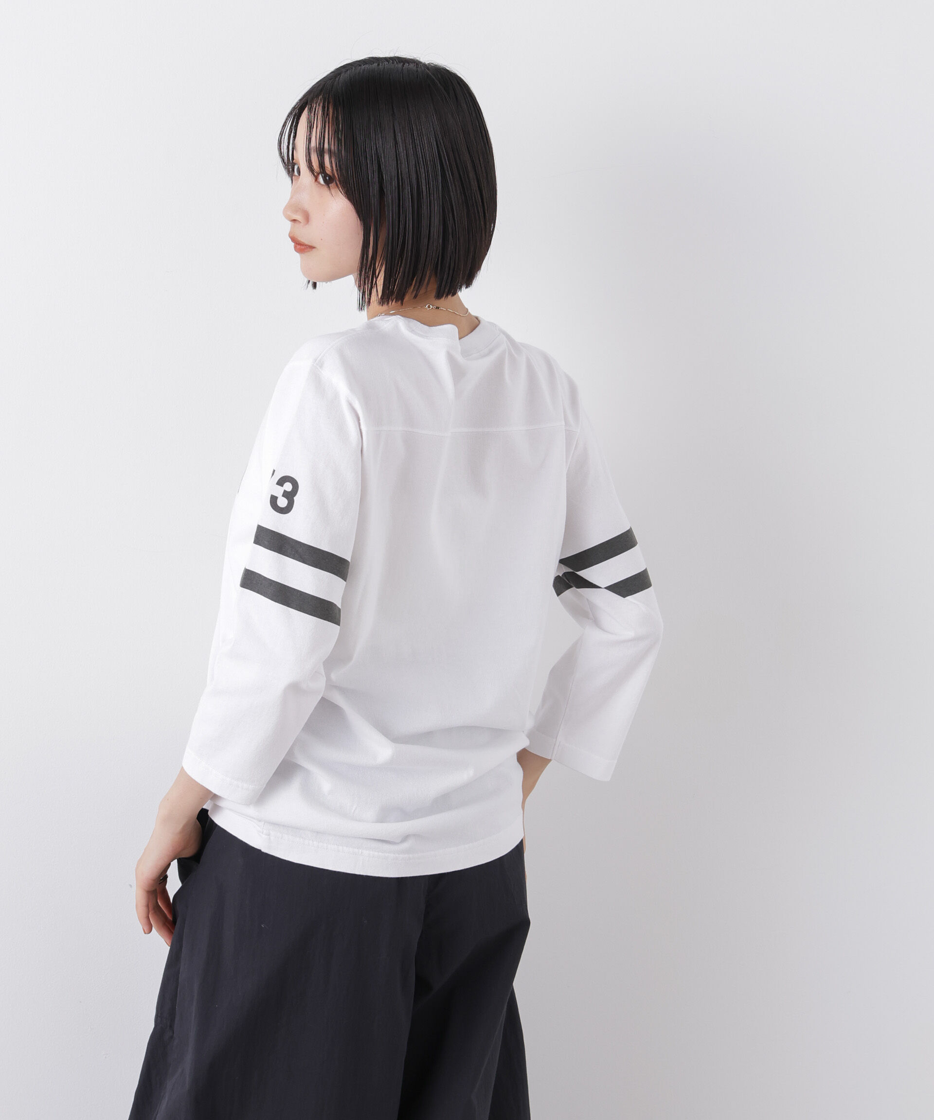 nano･universe「Champion/3/4 SLEEVE FOOTBALL T-SHIRT」|Tシャツ・カットソー|