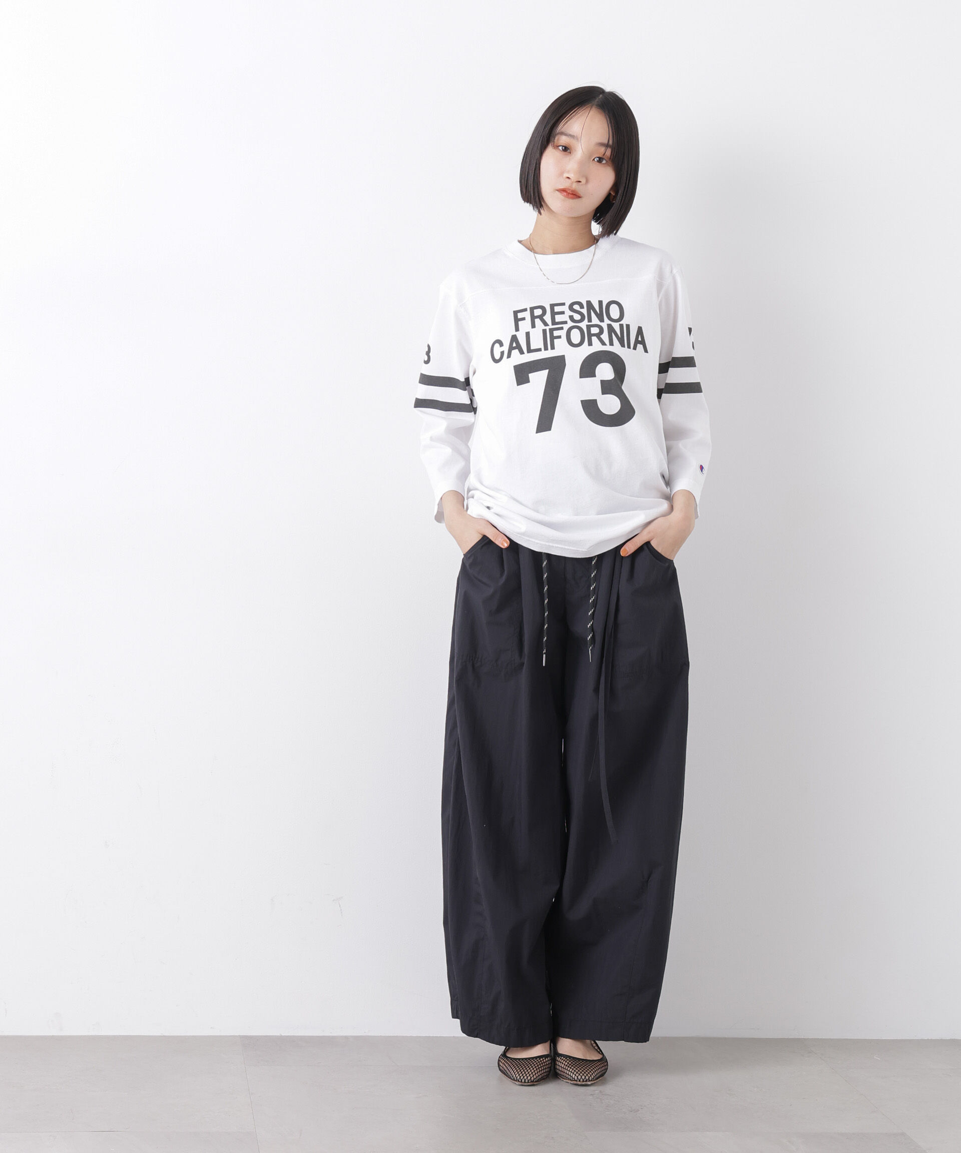 nano･universe「Champion/3/4 SLEEVE FOOTBALL T-SHIRT」|Tシャツ・カットソー|