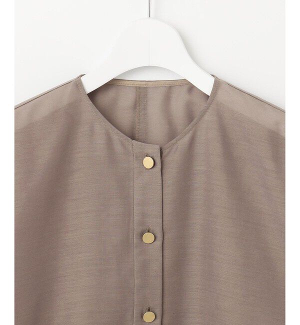 自由区「【カタログ掲載・接触冷感・洗える】ブライトシアーノーカラー ブルゾン」|ブルゾン・スタジャン|